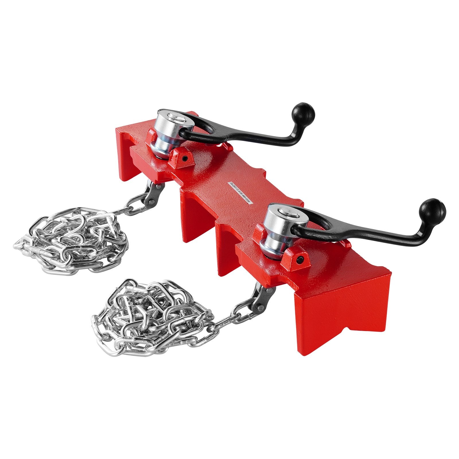 Heavy-Duty Cast Iron Pipe Welding Vise, 1/2 to 8-Inch Clamp with Dual Chains & Crank Handles for Secure and Versatile Pipe Clamping