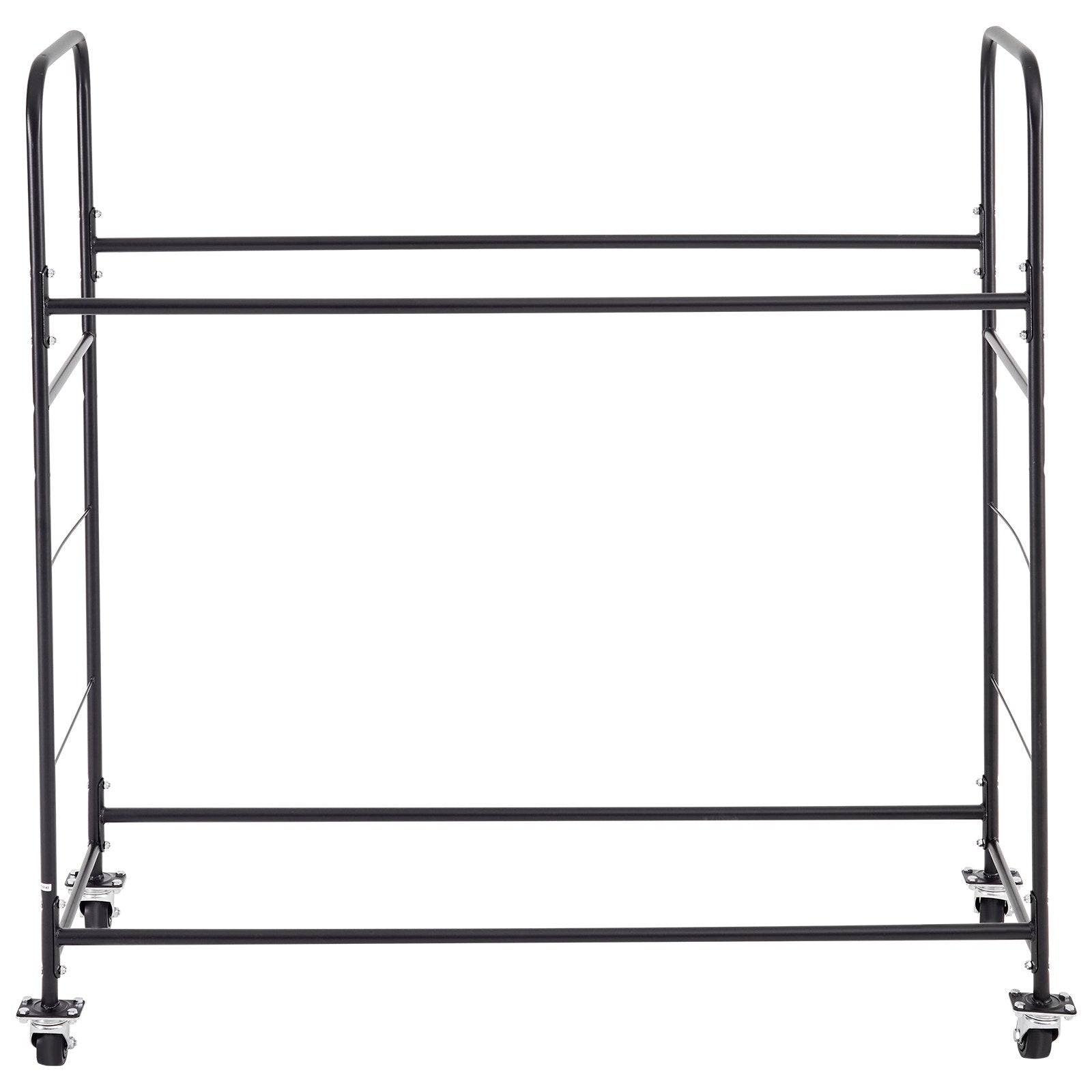 Heavy-Duty Rolling Tire Storage Rack with Adjustable Height, 2-Shelf Holder, Transport Trailer, Protective Cover, Holds 12 Tires