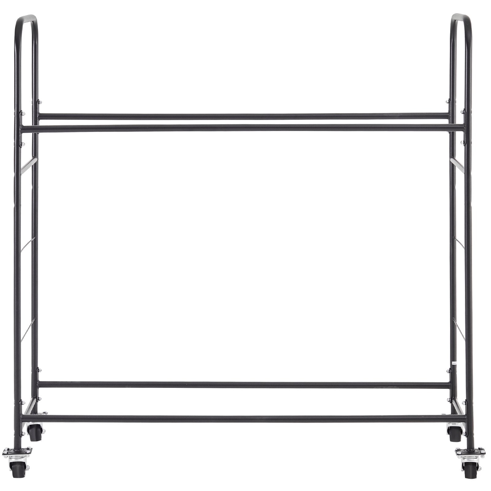 Heavy-Duty Rolling Tire Storage Rack with Adjustable Height, 2-Shelf Holder, Transport Trailer, Protective Cover, Holds 12 Tires