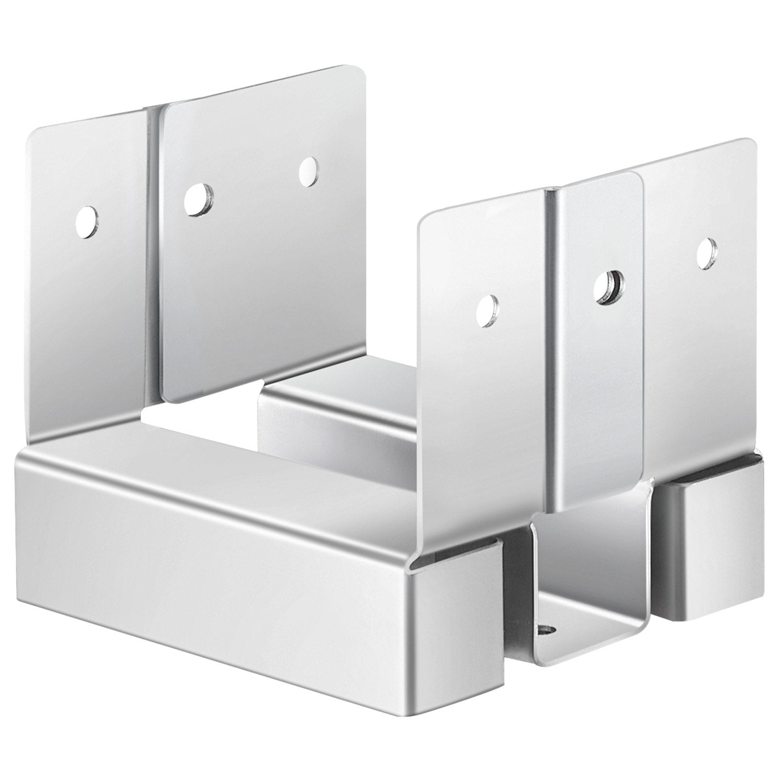 Heavy-Duty 4x4 Post Base Set, 10 Pcs, Zinc-Plated Carbon Steel Brackets for Concrete Pergolas, Patios, with 1-Inch Standoff, Easy Installation