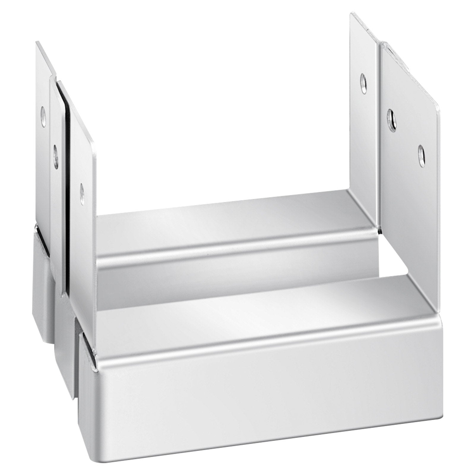 Heavy-Duty 4x4 Post Base Set, 10 Pcs, Zinc-Plated Carbon Steel Brackets for Concrete Pergolas, Patios, with 1-Inch Standoff, Easy Installation