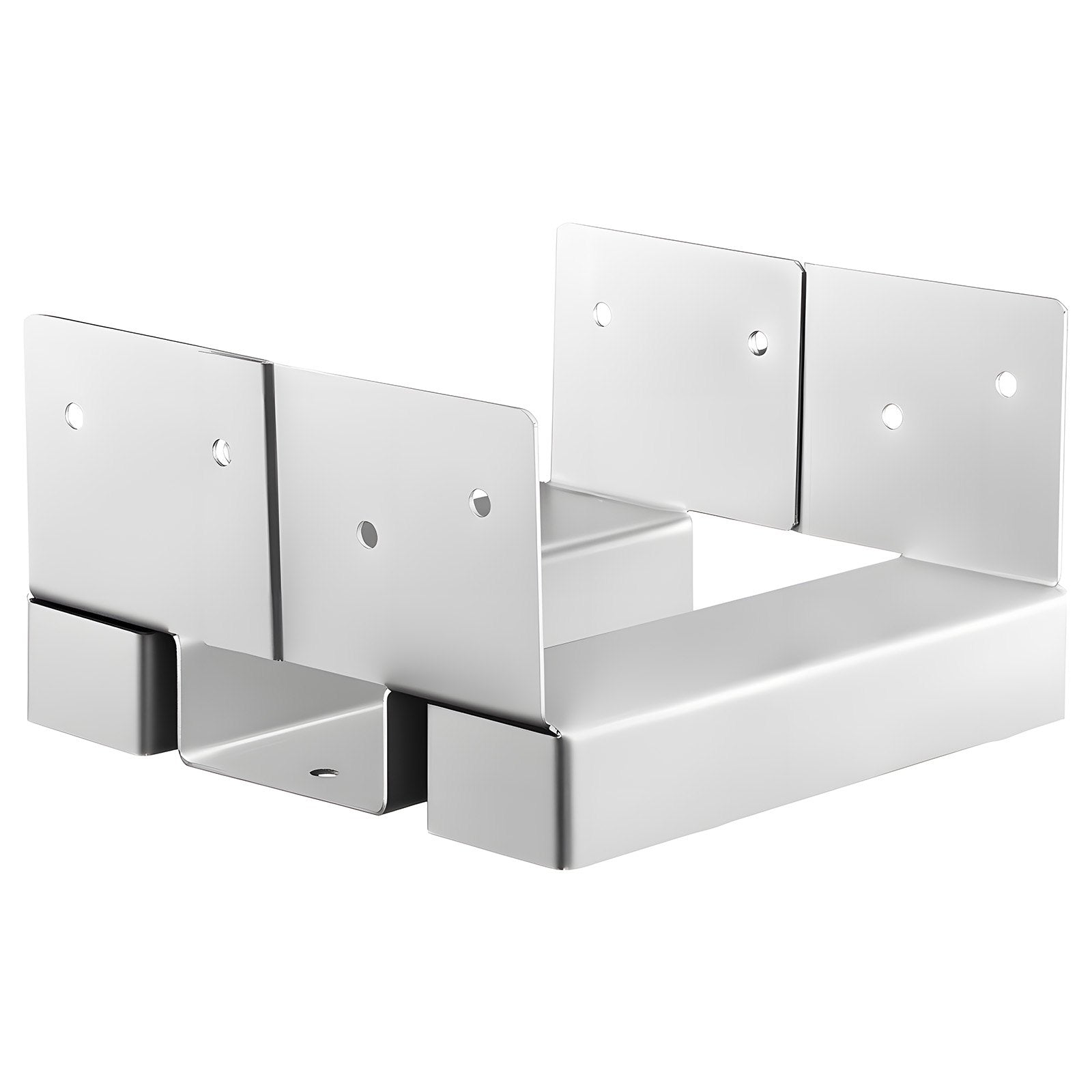 Heavy-Duty 6x6 Post Base Set, 10 Pcs - Zinc-Plated Carbon Steel Brackets for Concrete Anchoring, Pergolas & Patios with 1" Standoff