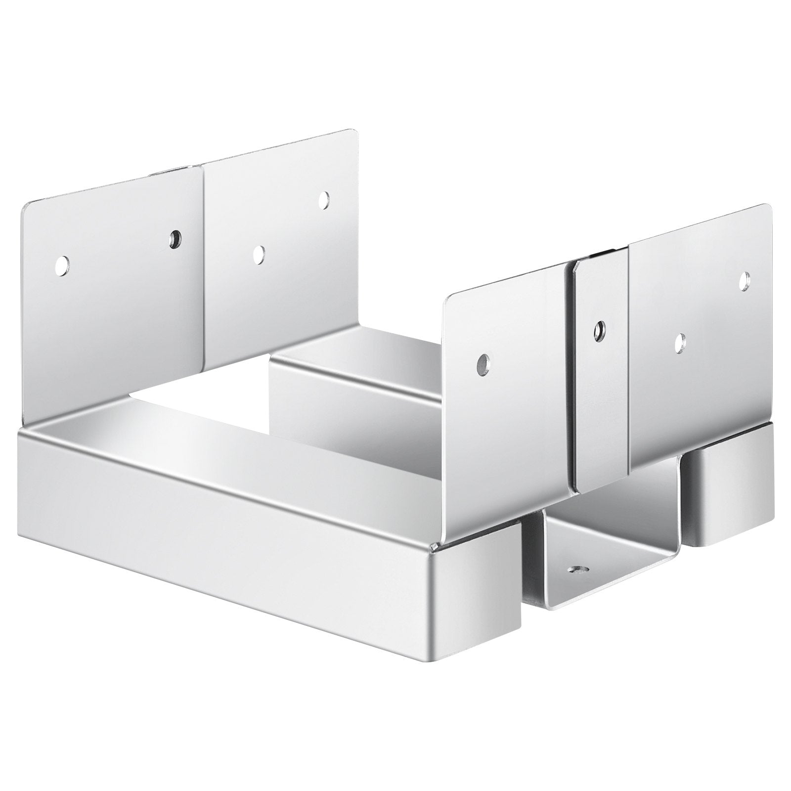 Heavy-Duty 6x6 Post Base Set, 10 Pcs - Zinc-Plated Carbon Steel Brackets for Concrete Anchoring, Pergolas & Patios with 1" Standoff