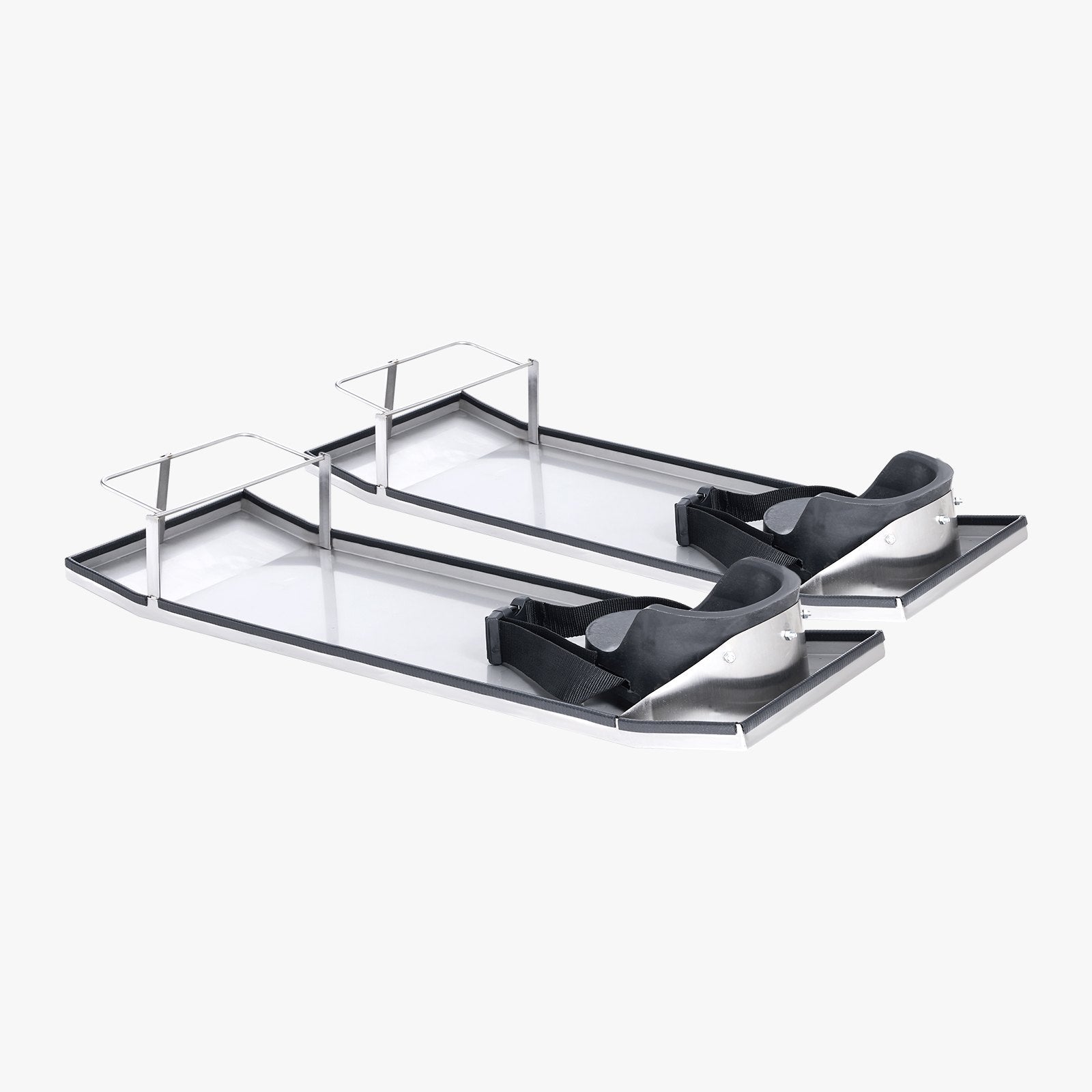 Stainless Steel Concrete Knee Boards, 30"x10" Sliders with Pads & Straps for Cement Finishing, Durable & Portable Construction Tools