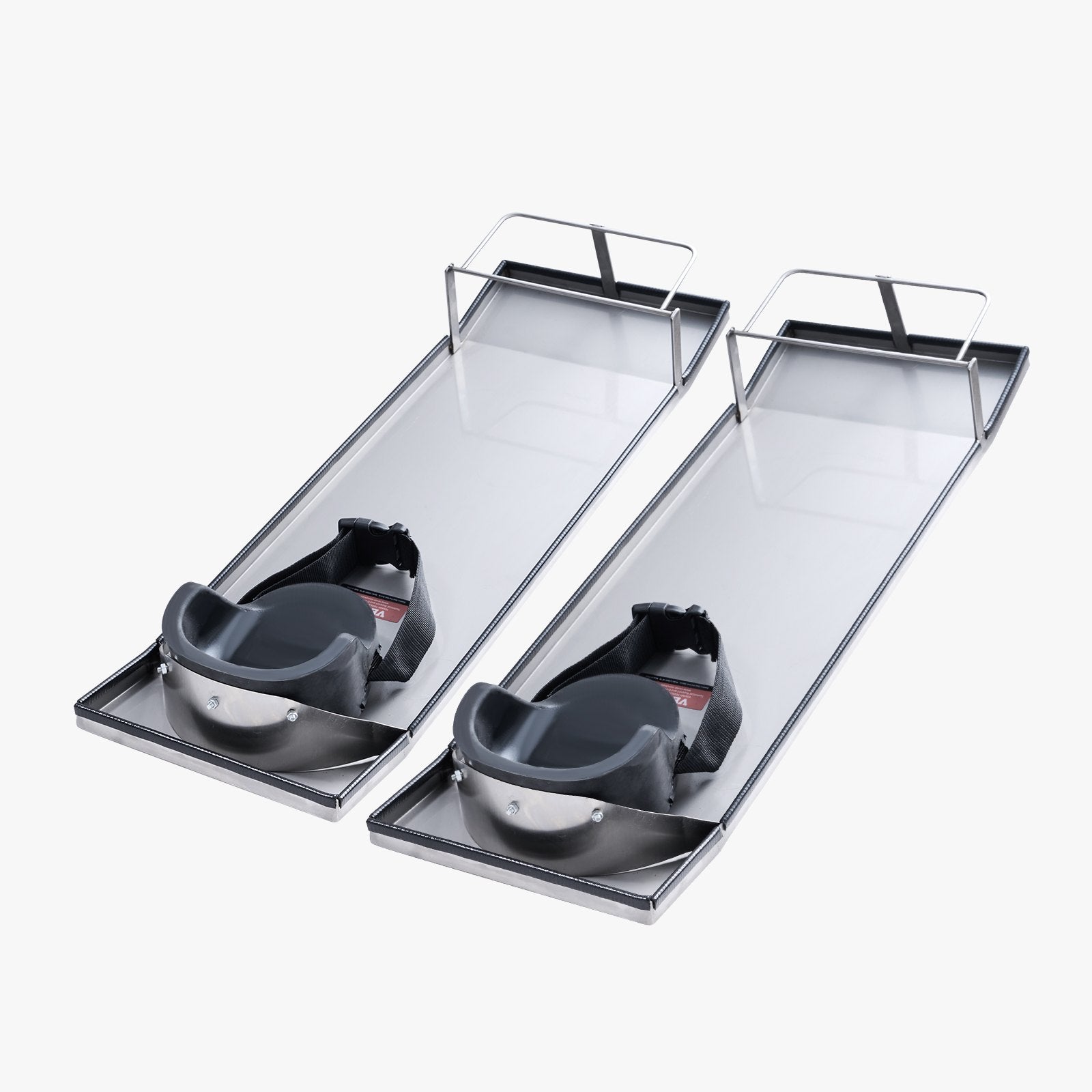 Stainless Steel Concrete Knee Boards, 30"x10" Sliders with Pads & Straps for Cement Finishing, Durable & Portable Construction Tools