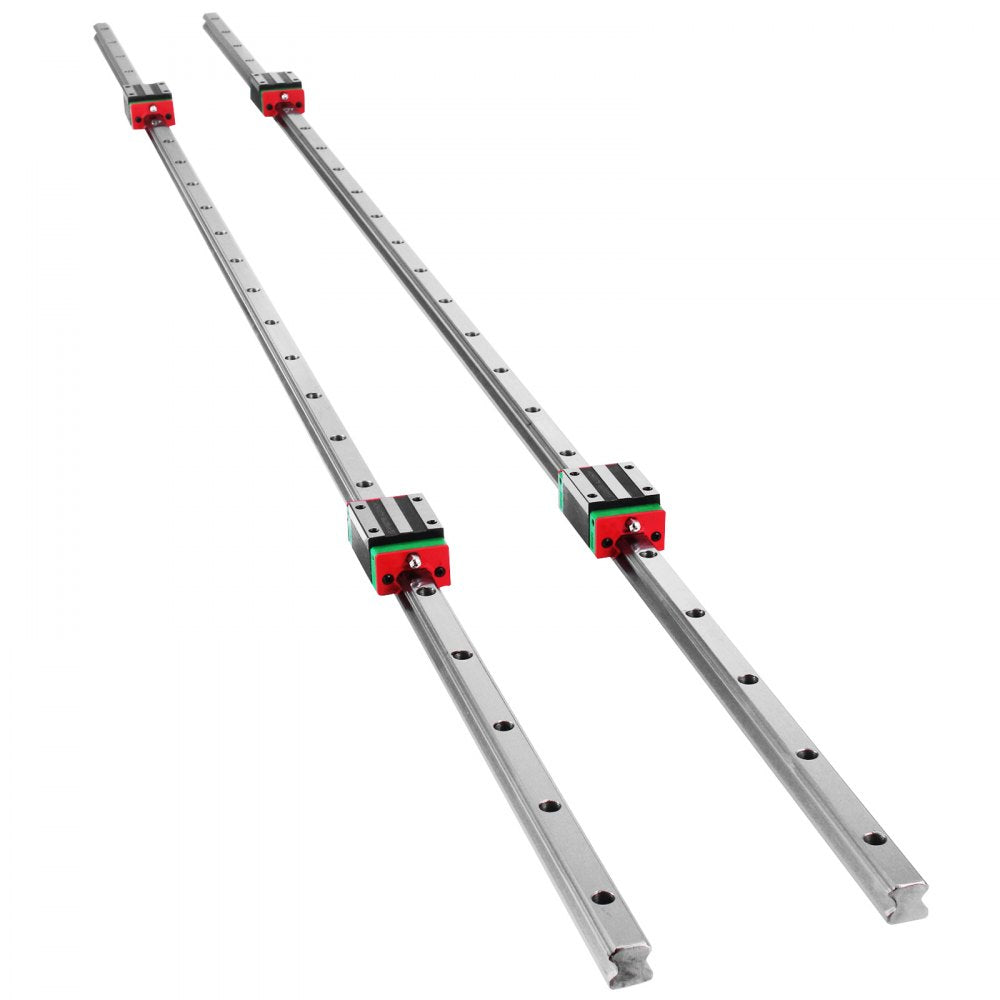 High Precision Linear Guideway Rail Set with Pillow Block Carriages for CNC Routers - 1500 mm Length, 15 mm Slot