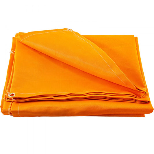 VEVOR 10 x 10 Ft Welding Blanket Orange Fiberglass Blanket Portable Fiberglass Fire Retardant Blanket Welding Mat Welding Fireproof Thermal Resistant Insulation With Carry Bag