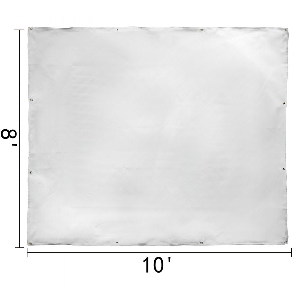 VEVOR 8 x 10 Ft Welding Blanket White Fiberglass Blanket Portable Fiberglass Fire Retardant Blanket Welding Mat Welding Fireproof Thermal Resistant Insulation With Carry Bag