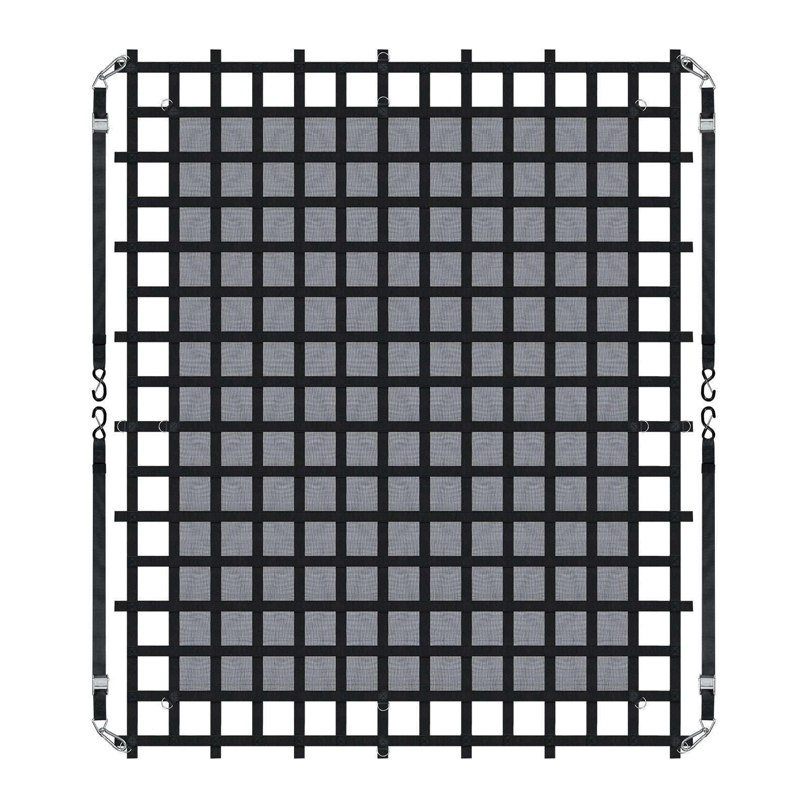 Heavy Duty 120"x105" Cargo Net for Truck Bed with Adjustable Straps, Carabiners & S-Hooks - Weatherproof for SUV, Jeep, Boat, Load Securement