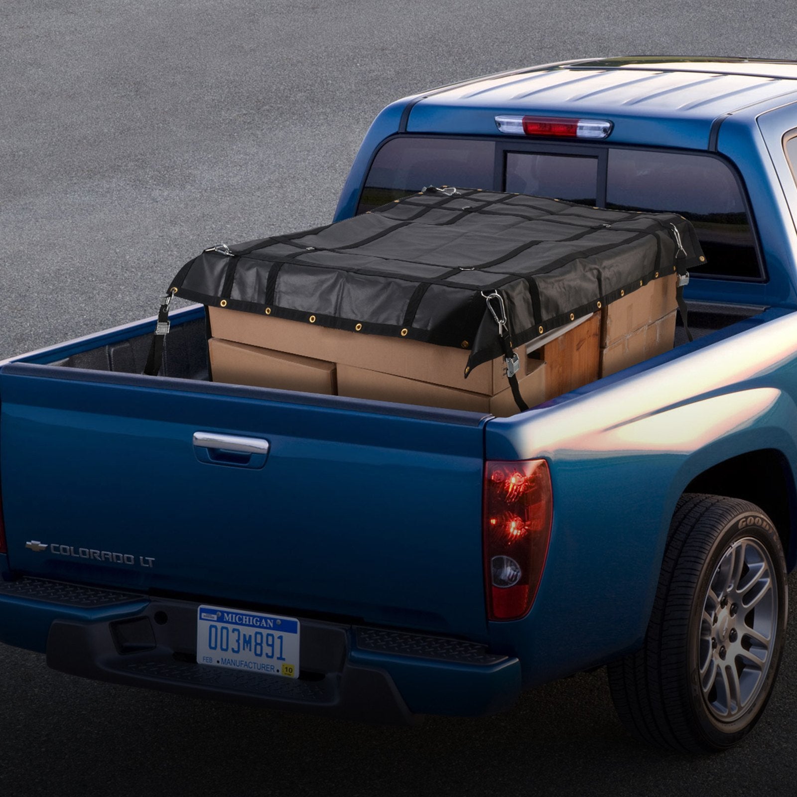Heavy Duty Cargo Net for Trucks, SUVs, Boats - 72"x57" with Adjustable Straps, Carabiners, Weatherproof & Sun-resistant, 700 lbs Capacity