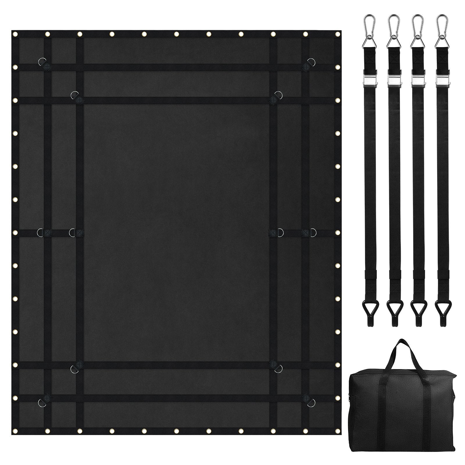 Heavy Duty 96"x81" Cargo Net with Adjustable Straps & Carabiners for Trucks, SUVs, Boats - Durable, Weatherproof, High Load Capacity