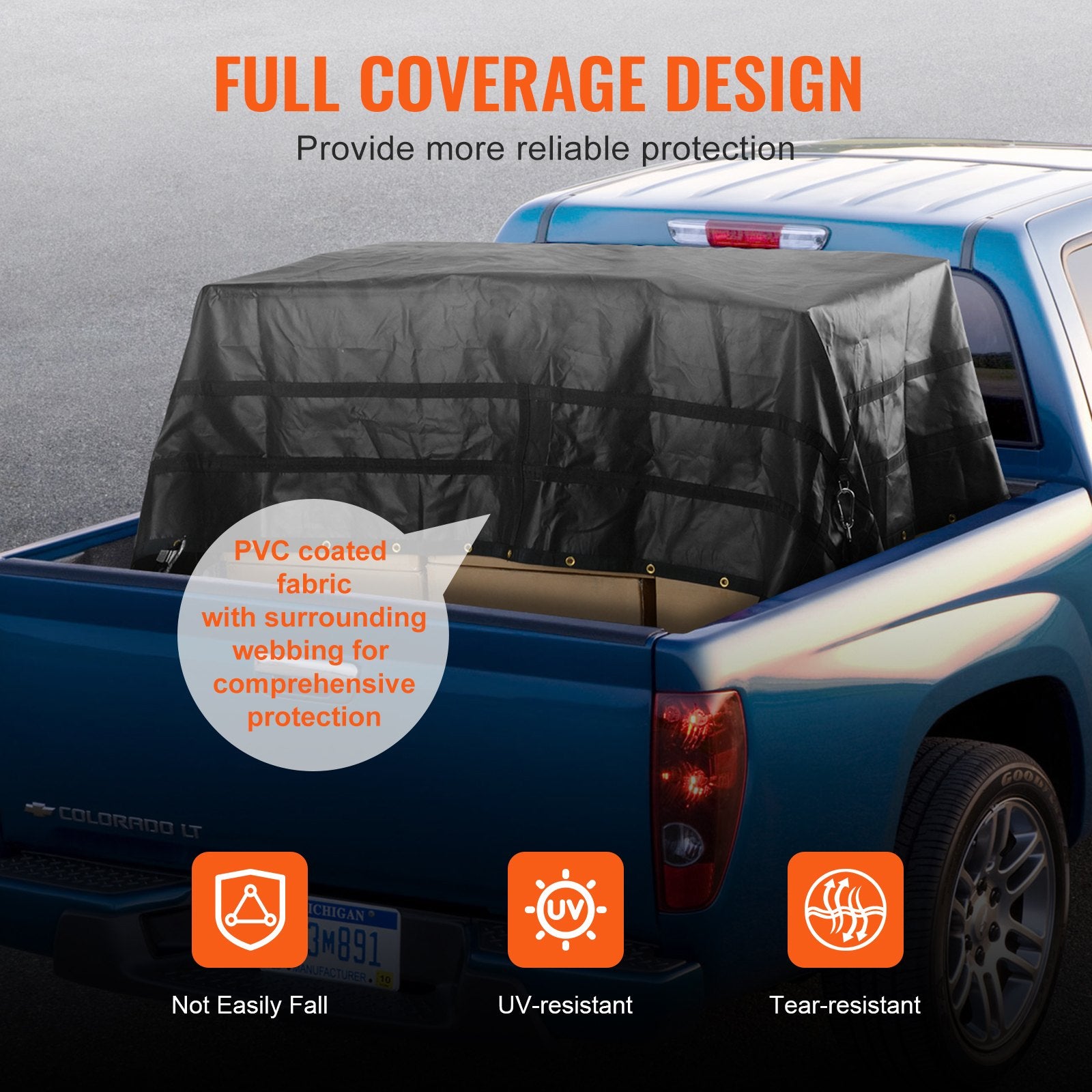Robust 120"x105" Heavy Duty Cargo Net with Adjustable Straps, Carabiners & Hooks for Trucks, SUVs, Boats - Weatherproof, Durable & Easy Install