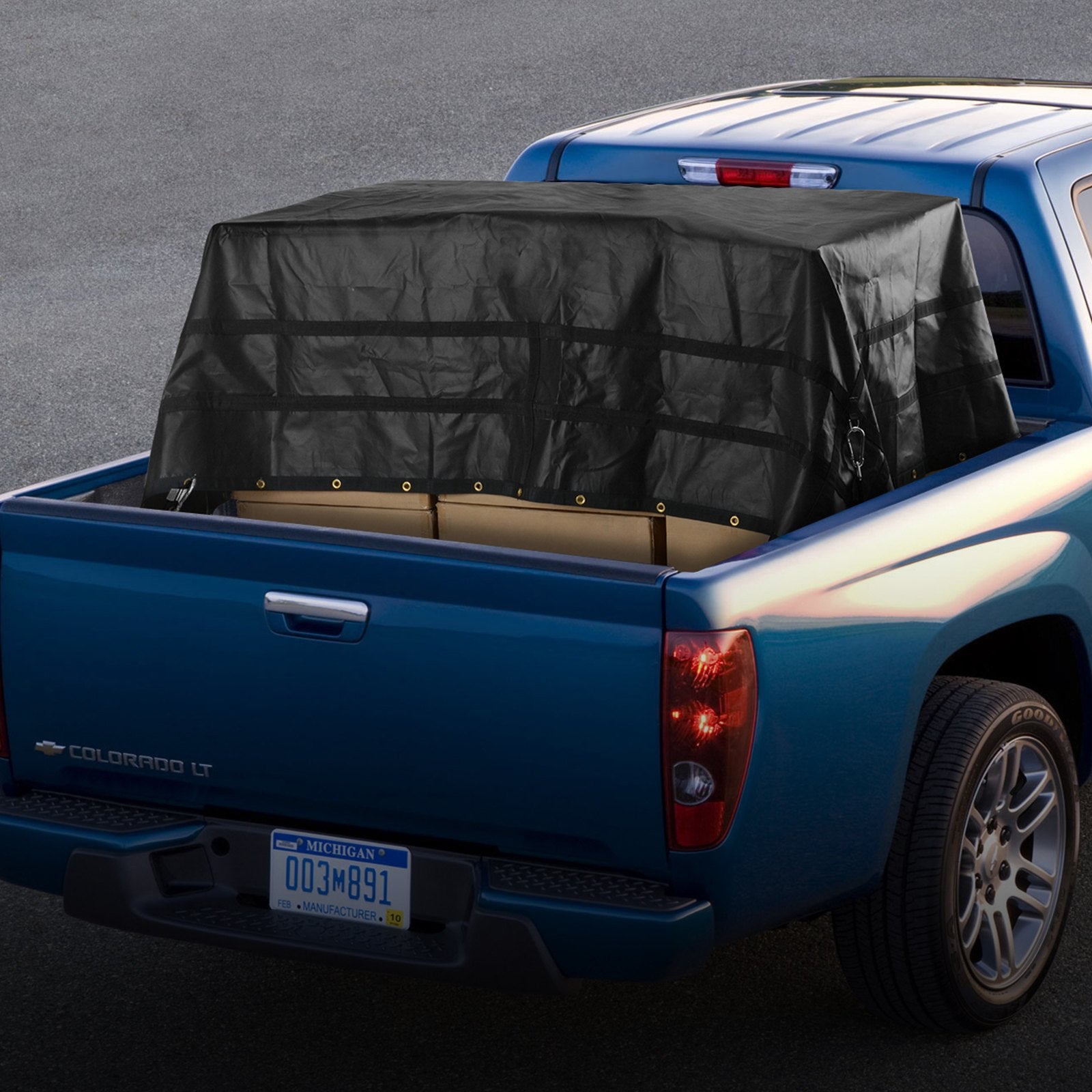 Robust 120"x105" Heavy Duty Cargo Net with Adjustable Straps, Carabiners & Hooks for Trucks, SUVs, Boats - Weatherproof, Durable & Easy Install