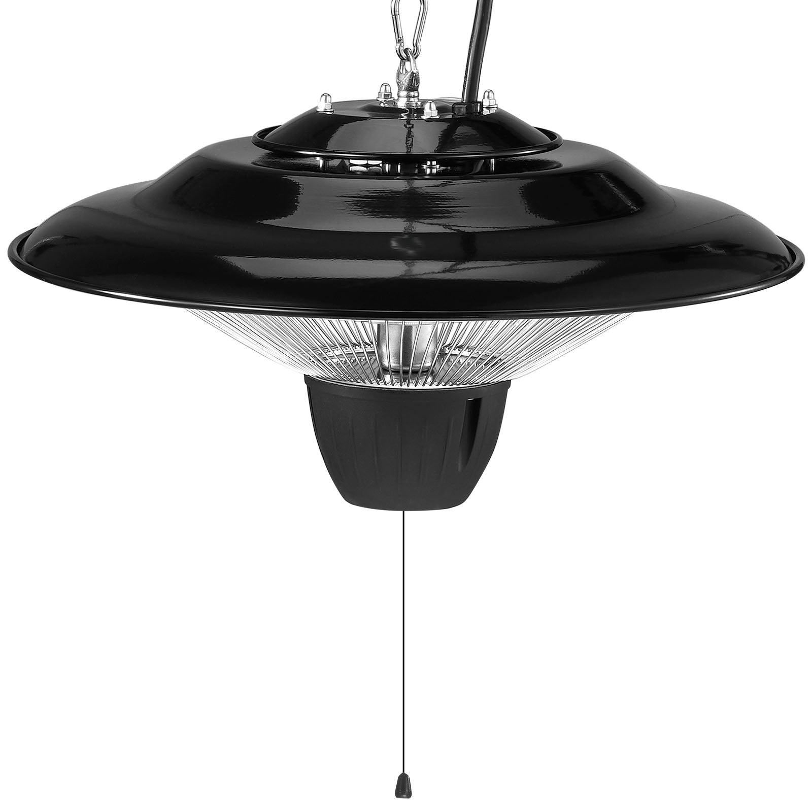 Efficient 1500W Hanging Infrared Patio Heater with IP34 Protection, Adjustable Chain & Quiet Operation for Indoor/Outdoor Use