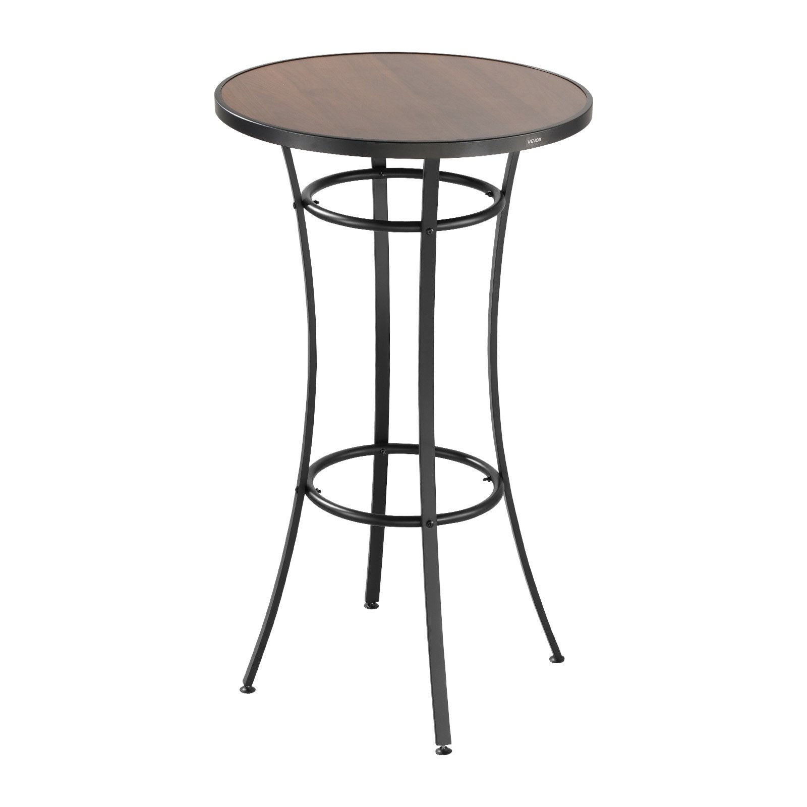 Compact Outdoor Bistro Table, 23.7" High Top Round Bar Table with Easy-Clean Surface & Sturdy Metal Frame for Patio, Kitchen, Pub, Small Spaces