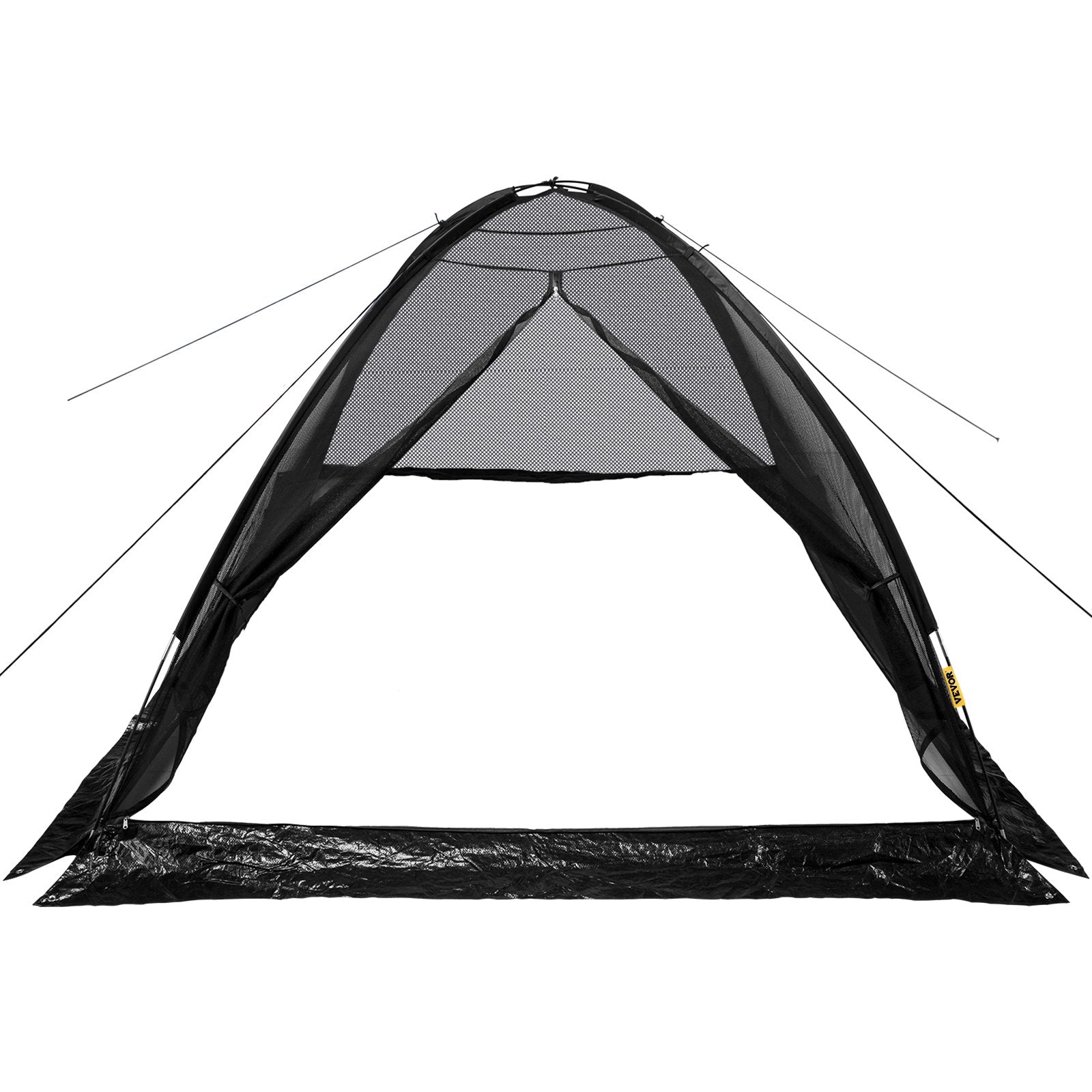 Sturdy 10x14 FT Pond Cover Dome with 1/2 Inch Mesh, Black Nylon Netting for Garden Pools - Features Zipper, Wind Rope, and Easy Installation