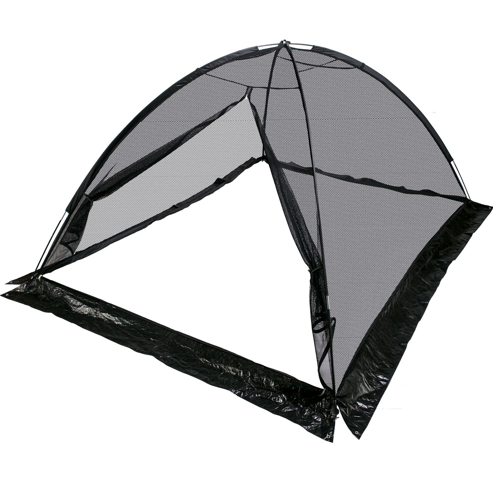 Sturdy 10x14 FT Pond Cover Dome with 1/2 Inch Mesh, Black Nylon Netting for Garden Pools - Features Zipper, Wind Rope, and Easy Installation