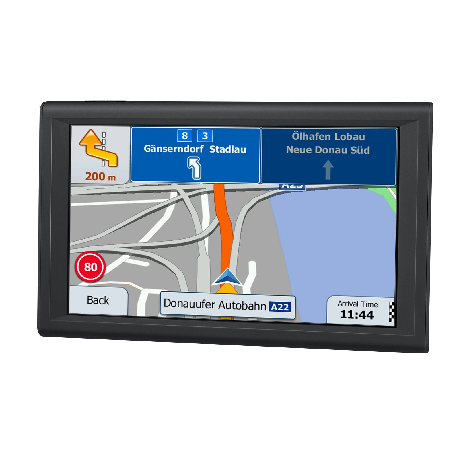 9-Inch GPS Navigator with Dash Cam, Voice Guidance, Speed Alerts, Custom Truck Routes, Car/Truck/RV Navigation System 16GB