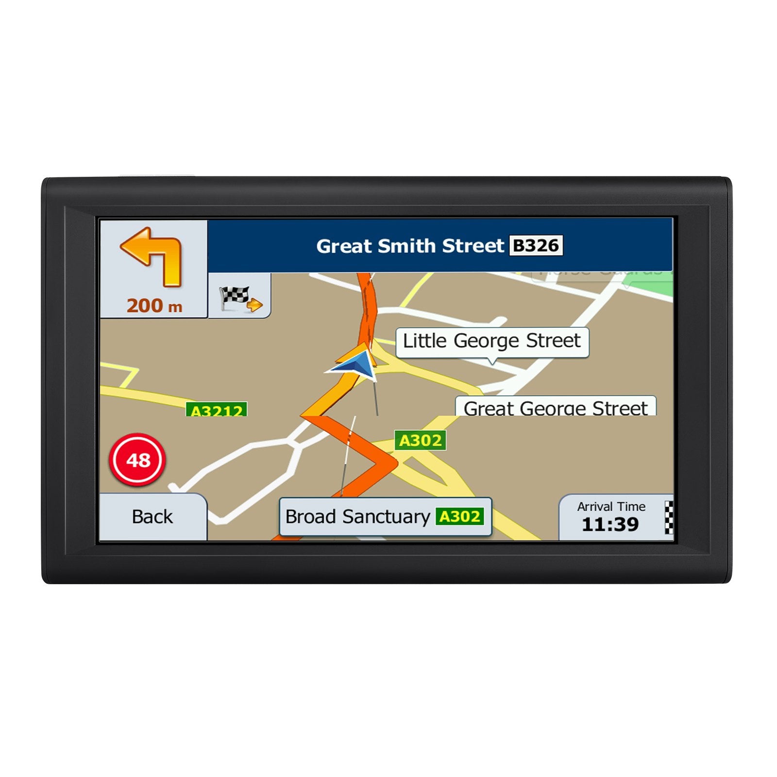 9-Inch GPS Navigator with Dash Cam, Voice Guidance, Speed Alerts, Custom Truck Routes, Car/Truck/RV Navigation System 16GB