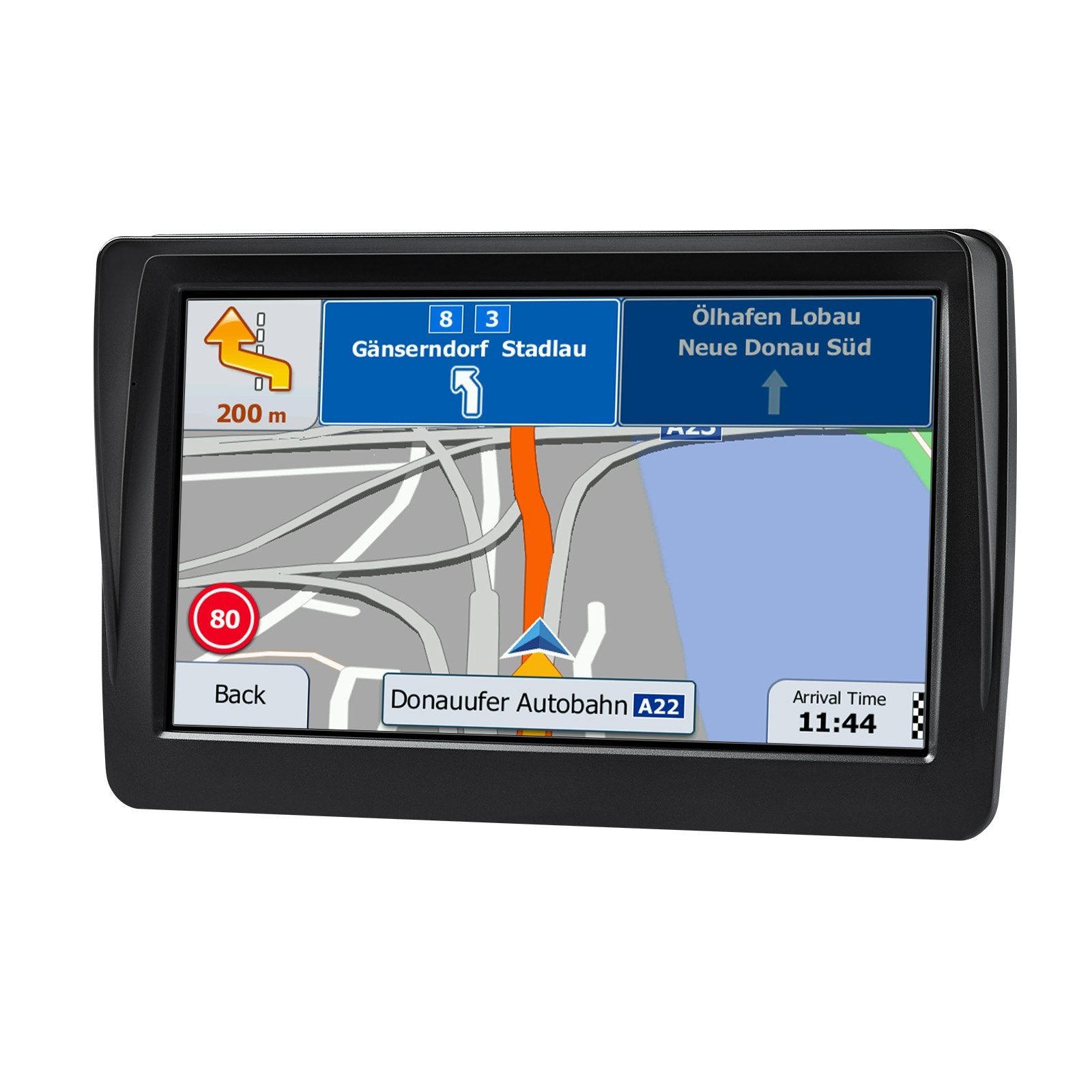 7" Touch Screen GPS Navigator with 8GB Storage, Lifetime Map Updates, Voice Guidance, Speed Alerts, Custom Truck Routing for Cars, Trucks & RVs