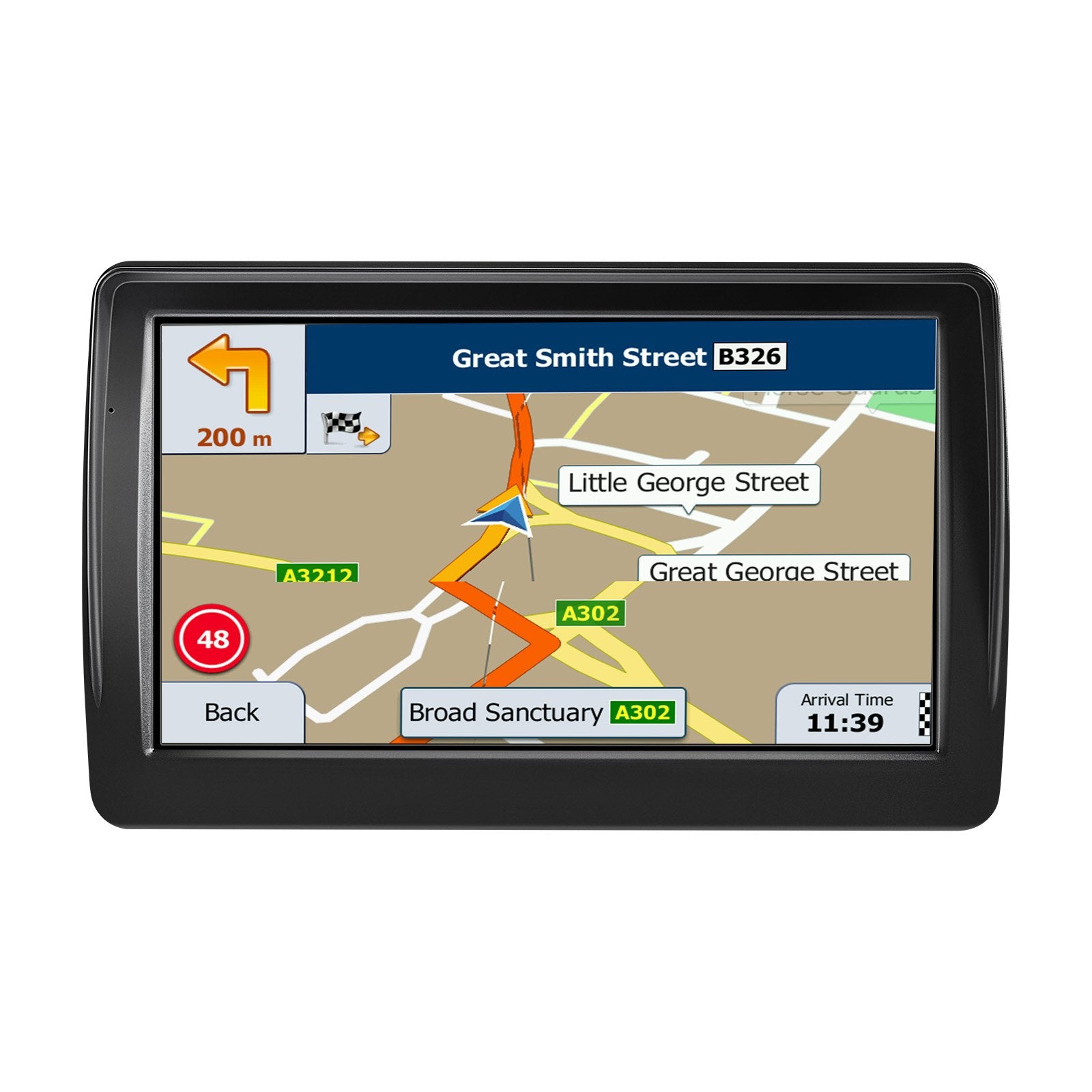 7" Touch Screen GPS Navigator with 8GB Storage, Lifetime Map Updates, Voice Guidance, Speed Alerts, Custom Truck Routing for Cars, Trucks & RVs