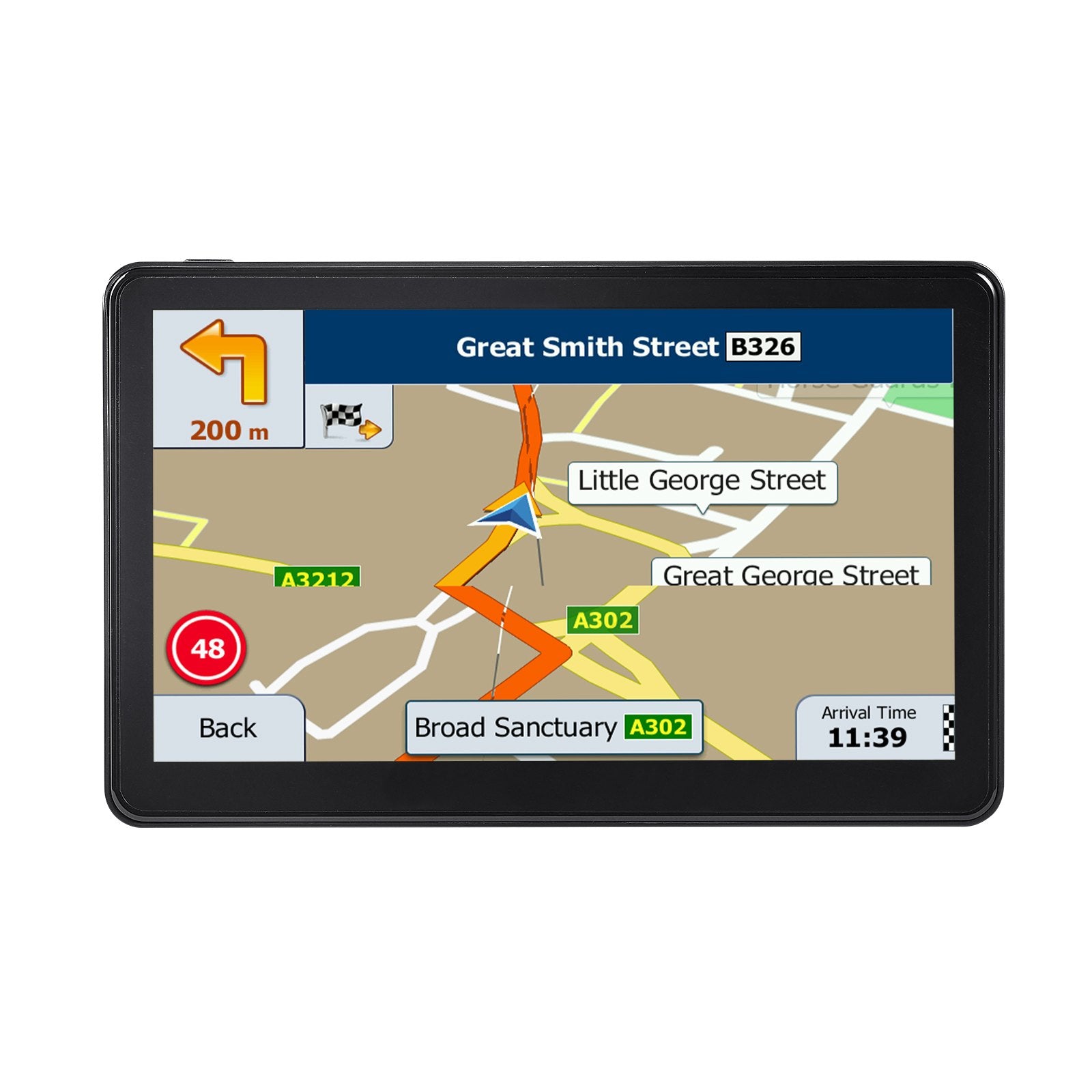 9" GPS Navigation System for Car, Truck, RV - Voice Guidance, Lifetime Maps, Custom Routes, Speed & Red Light Alerts, Easy Install