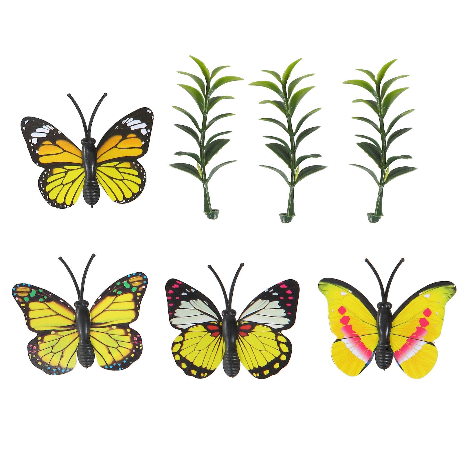 2-Pack Decorative Artificial Boxwood Balls Ø40.6cm for Garden, Made of PE, Wood, PP with Butterflies, Perfect for Year-Round Elegance and DIY Décor