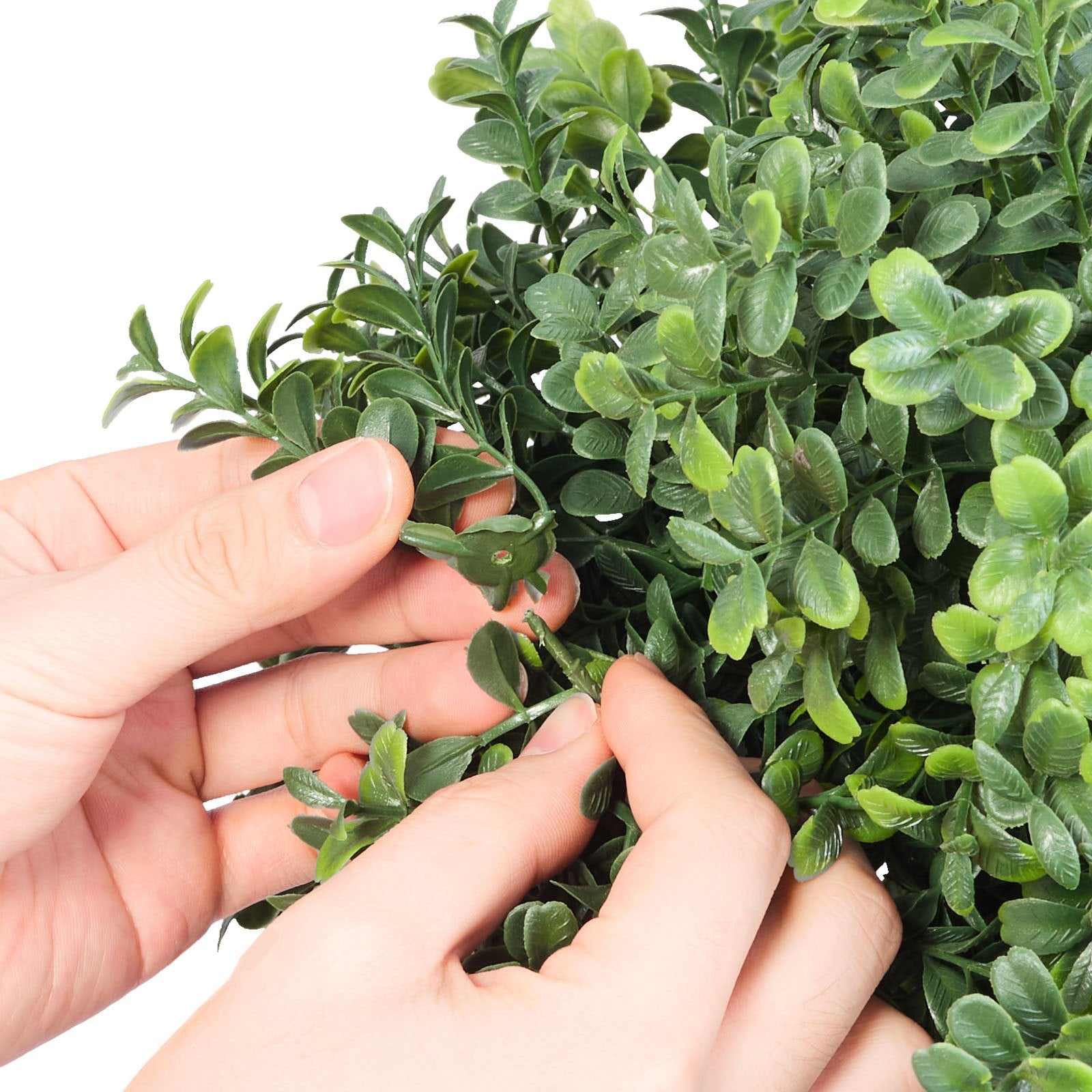 Artificial Topiary Boxwood Double Ball Set - 36" Faux Silk Trees for Realistic Outdoor & Indoor Decor, Weather-Resistant, Easy Assembly