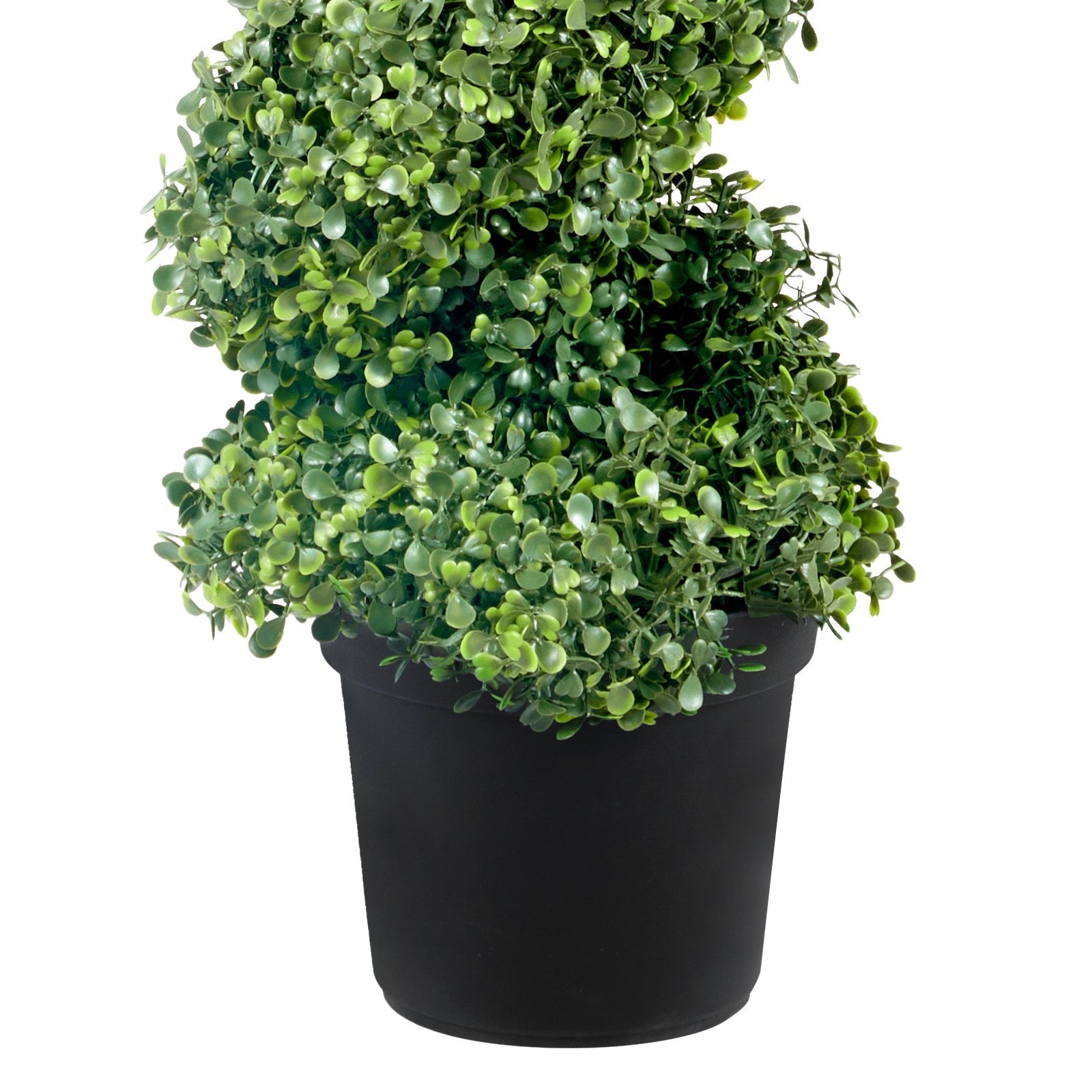 4ft Faux Boxwood Topiary Trees (Set of 2) - Year-Round Greenery with Replaceable Leaves for Indoor/Outdoor Decor & Garden Elegance