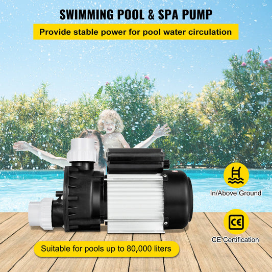 High-Performance 750W 1HP Electric Water Pump for Swimming Pools - Quiet, Efficient, Durable with Copper Motor & IPX5 Safety Rating