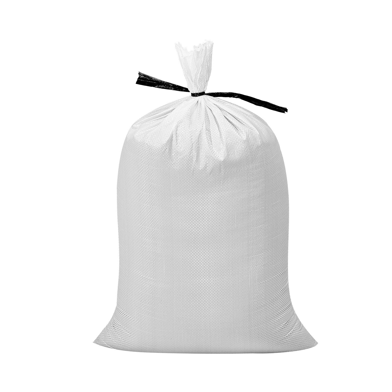 Heavy Duty 50-Pack Sand Bags 16" x 26" - UV Resistant Polypropylene for Flooding, Strong Tie Strings, 50 lbs Capacity, Versatile Use