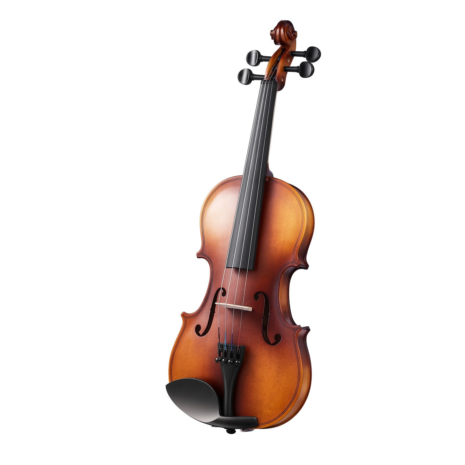 Full Size 4/4 Violin for Adults & Beginners with Complete Set – Case, Bow, Rosin, Tuner, Extra Strings, Gloss Finish, Brown