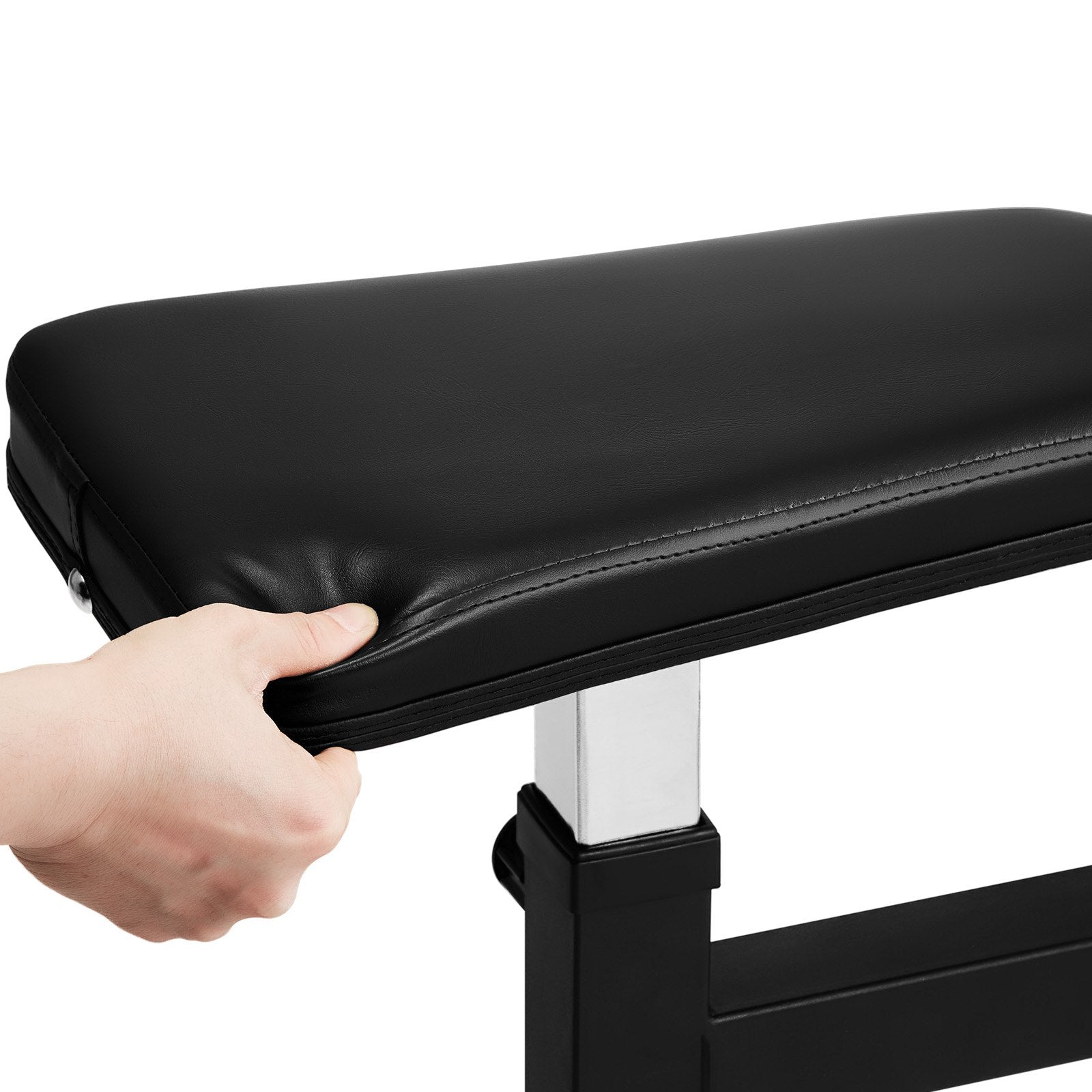Adjustable Preacher Curl Bench for Home Gym - 440 LBS Capacity, Isolated Bicep Machine, Barbell/Dumbbell Station with Robust Steel and Comfort Padding