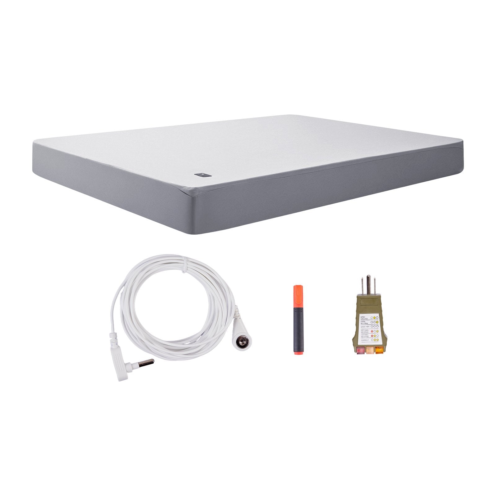 King Size Grounding Bed Sheets - 95% Cotton, 5% Silver Fiber for Wellness, Earth Grounded with Cord & Tester, Enhanced Sleep & Comfort (Gray, 78x80x13 in)