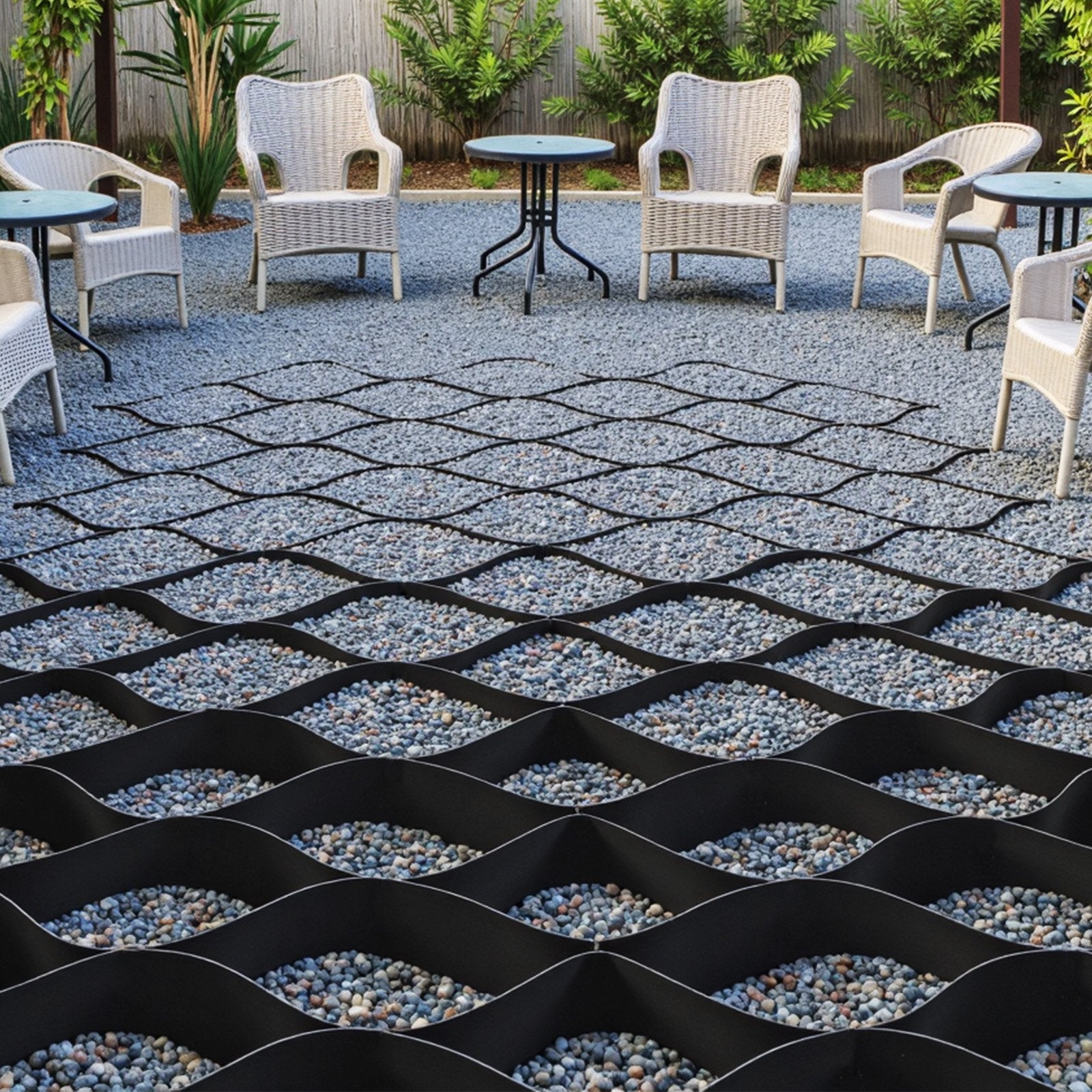 Heavy-Duty Gravel Grid for Driveway Stabilization, Permeable Geo Grids, Ideal for Garden, Patio, Walkway, and RV Parking Solutions