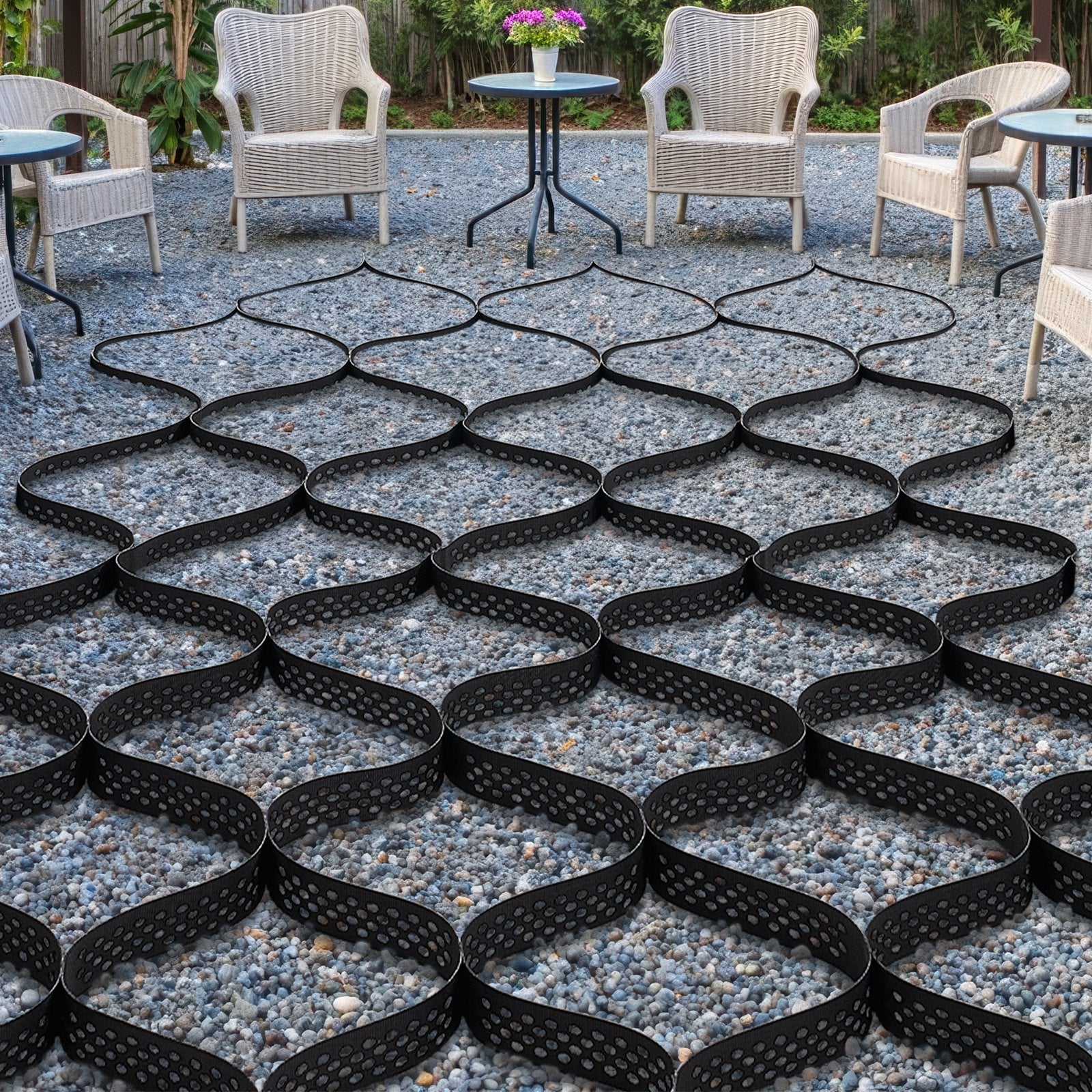Heavy-Duty Gravel Grid - 3 Inch Depth, 24.93x9.52 FT - Ideal for Driveway Stabilization, Grass Retention, Garden & RV Parking Solutions