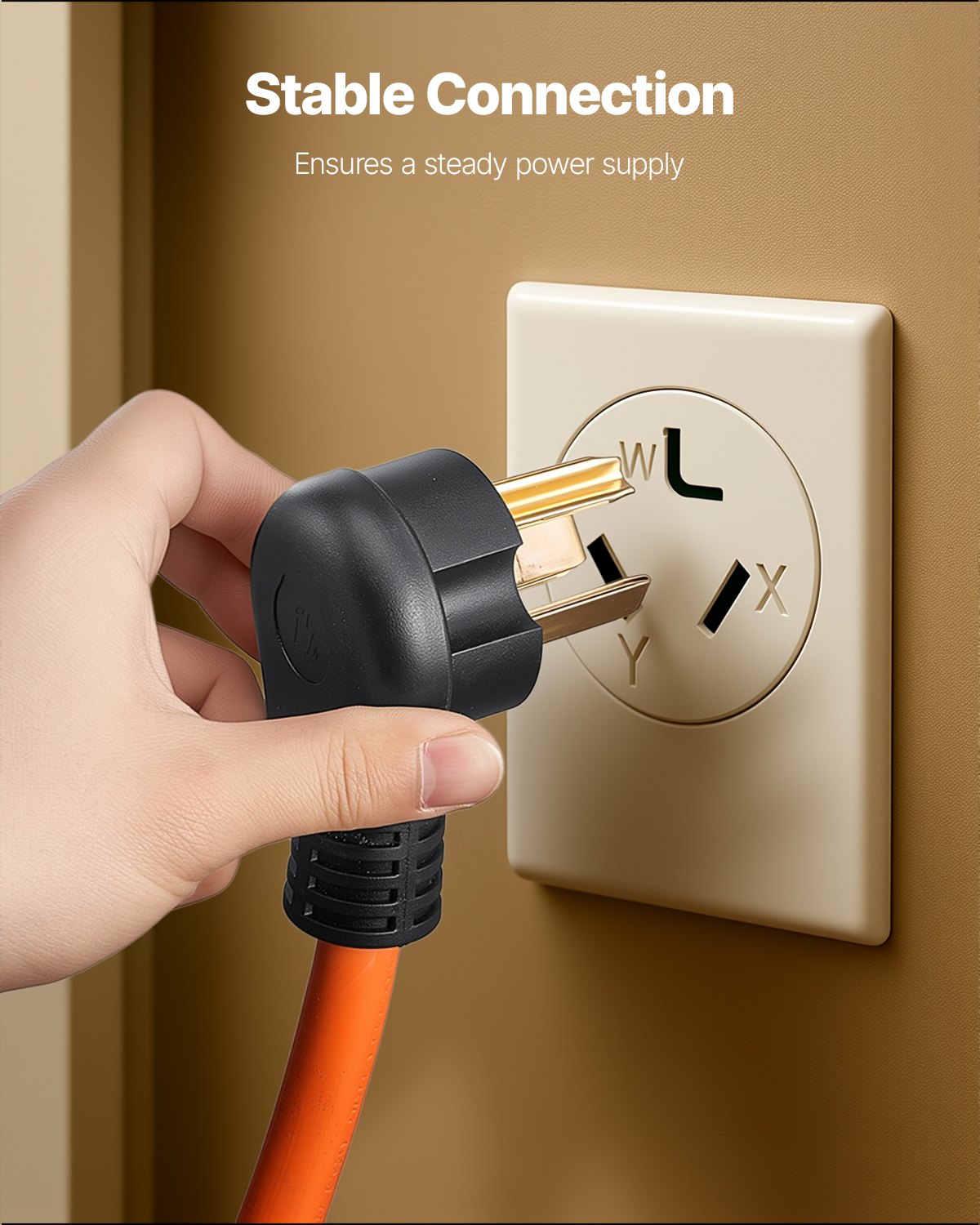 25 ft Heavy-Duty Dryer Extension Cord, 3-Prong NEMA 10-30P to 10-30R, 125V/250V, 30A, Pure Copper, Indoor/Outdoor Use, High Flexibility & Power