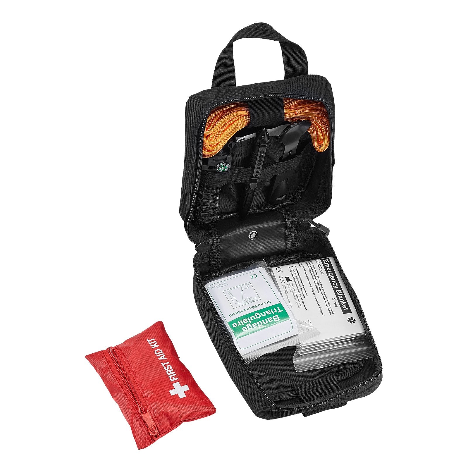 Comprehensive 250-Piece Survival First Aid Kit, 600D Nylon Trauma Bag for Camping, Hiking, Boating, Earthquake, Hunting & Outdoor Adventures