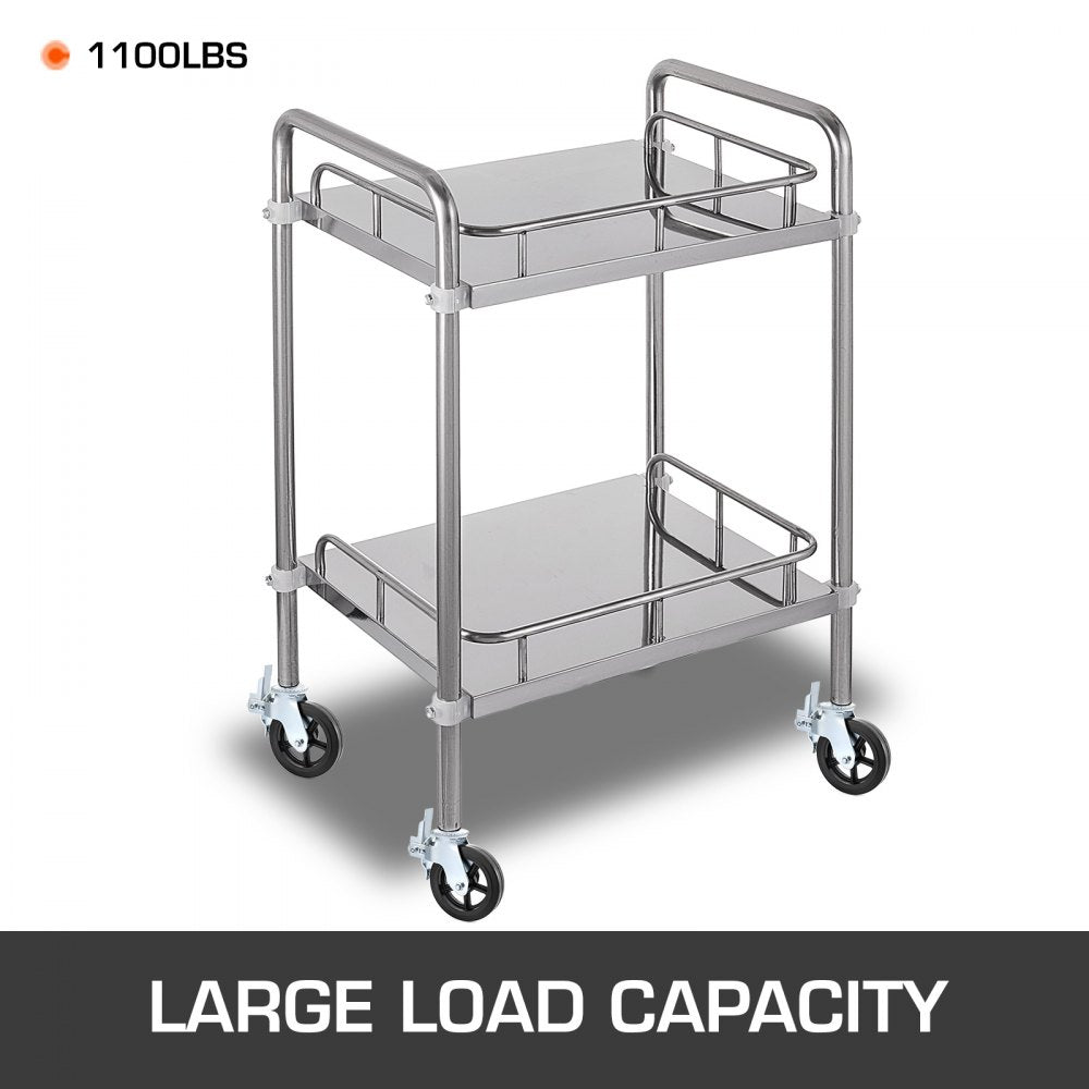 Set of 4 Heavy-Duty 8-Inch Polyurethane Swivel Casters with Dual Locks and Adjustable Legs, Supporting 1100 lbs Each