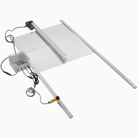 VEVOR Automatic Door Kits, 20.4"x37.7", with Light Sensor Electric Poultry Coop Opening Motor, with Infrared Induction to Avoid Chicken, Duck, Goose from Crushed, Silver