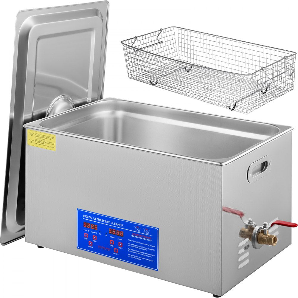 Large Capacity 22L Ultrasonic Cleaner with Digital Timer and Heater for Effective Cleaning of Industrial Tools and Metal Equipment at 40kHz, 110V