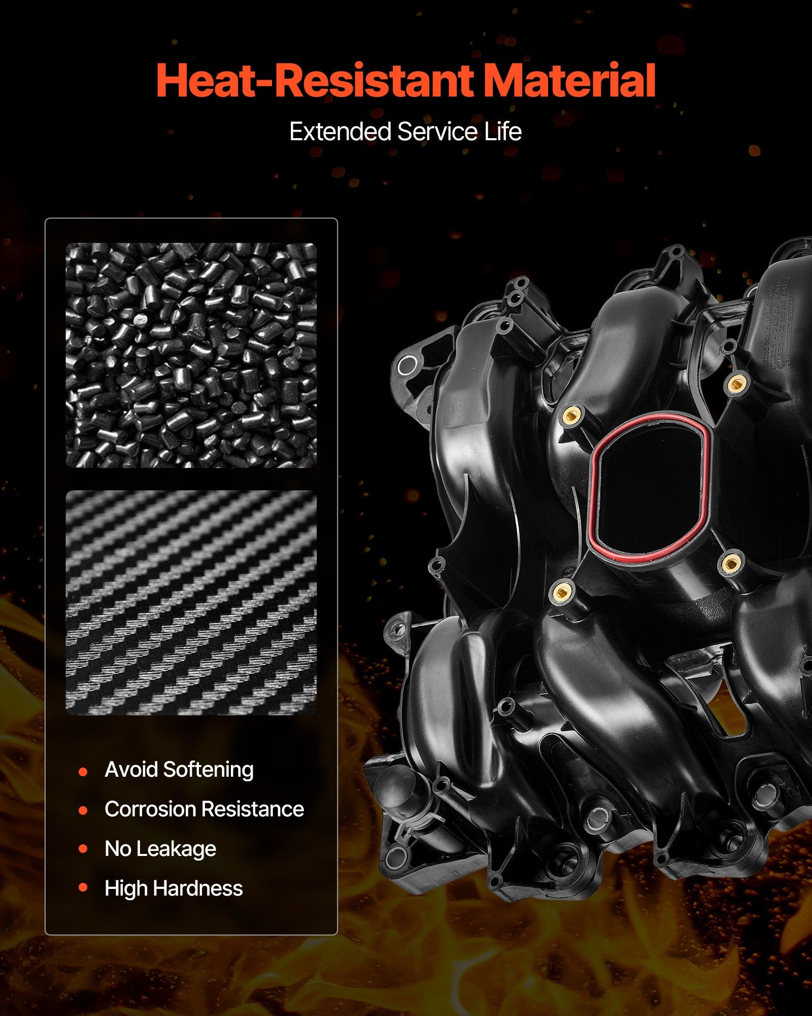 Enhanced Engine Intake Manifold Assembly with Gasket for 2001-2011 Crown Victoria - Precision Fit, High-Performance Replacement Parts 615-175, 1L2Z-9424-EF, 1W7Z-9424-AB, 3W7Z-9424-AA, 3W7Z-9424-AD, 3W7Z-9424-AE, XTJ-062A Model