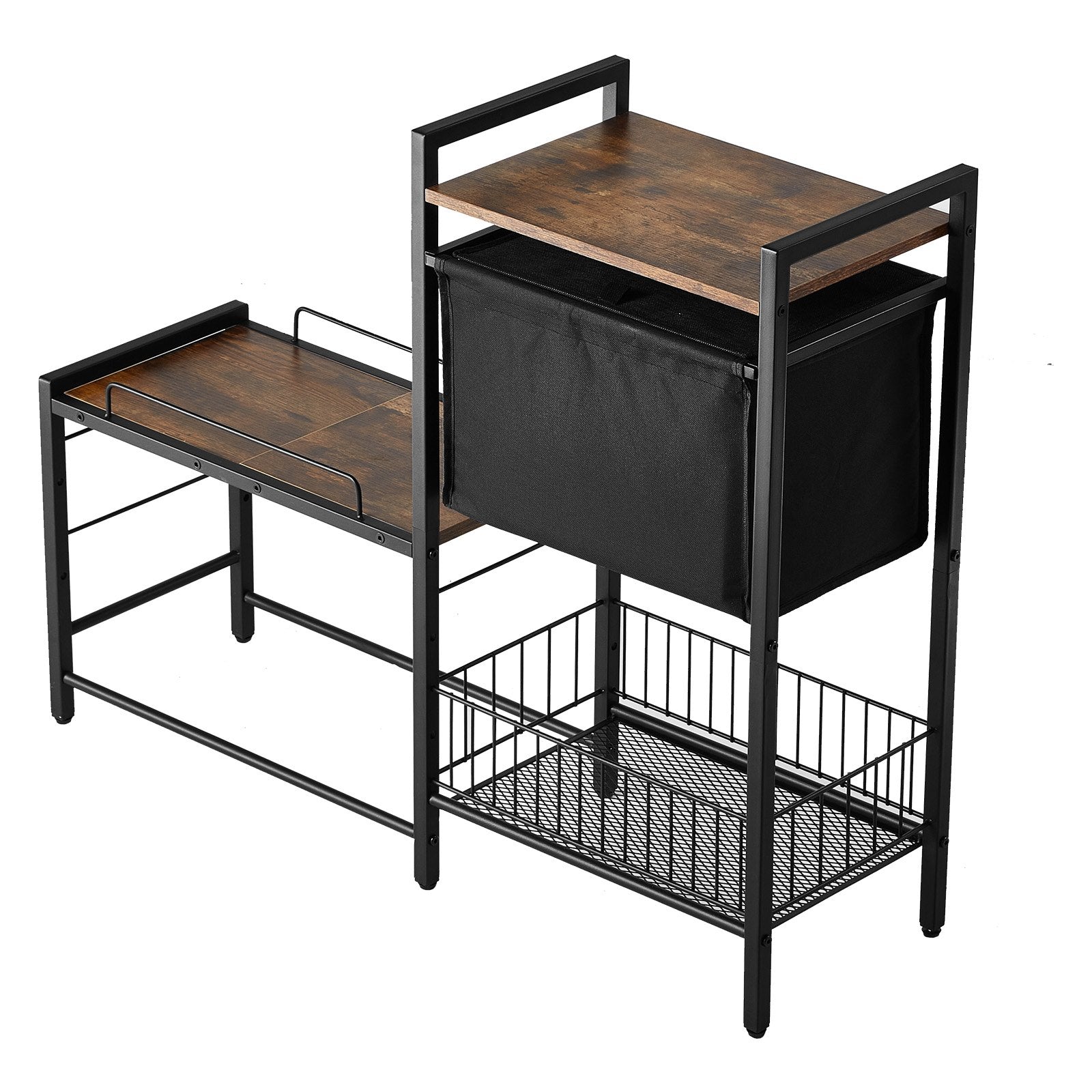 Elevated Pet Feeding Station with Storage Shelves, Dog Bowl Stand, Food and Toy Organizer for All Dog Sizes, Durable and Easy to Clean