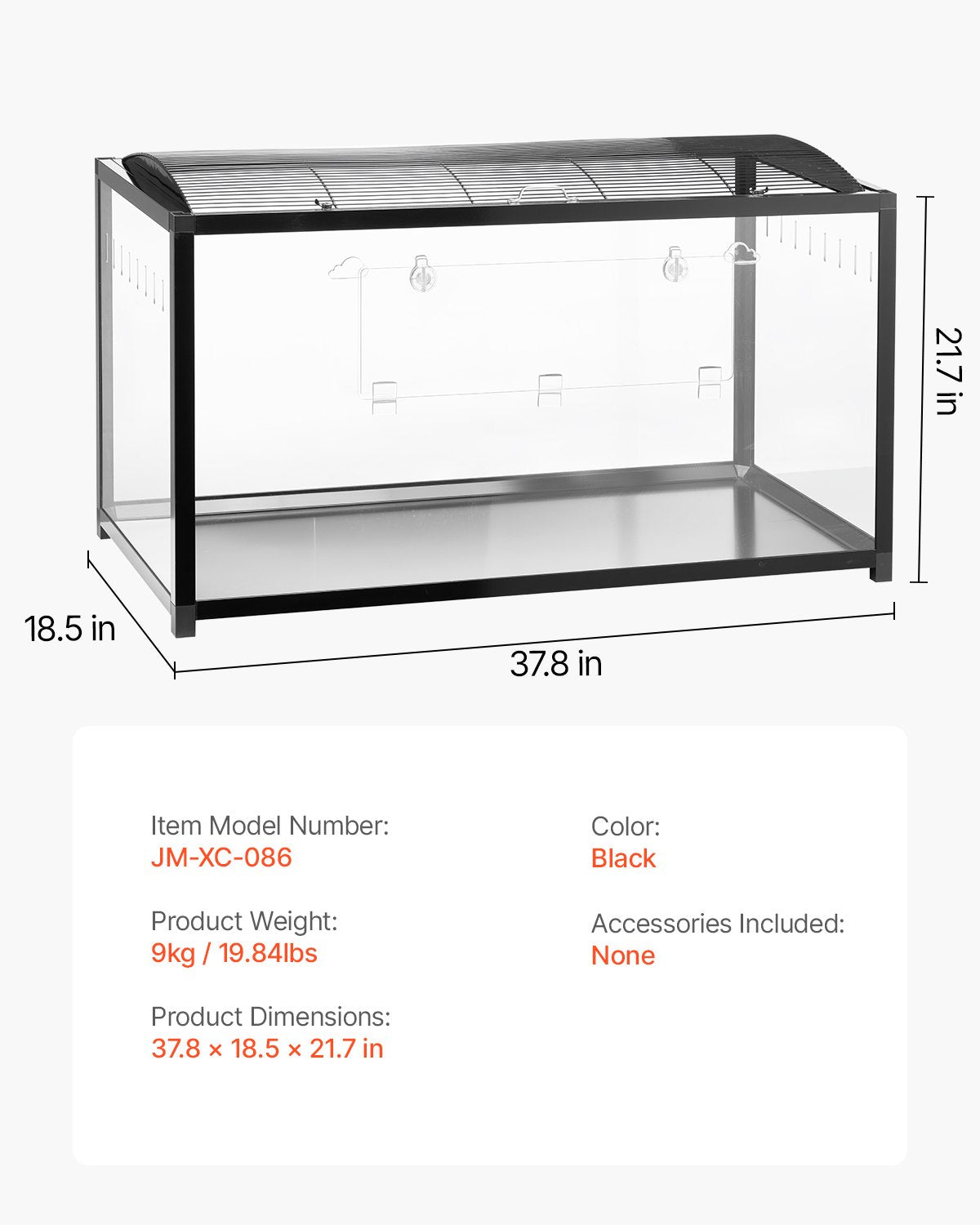Transparent Hamster Habitat with 360° View, Spacious & Ventilated Cage for Small Pets - Easy Clean, Portable Home for Rats & Guinea Pigs