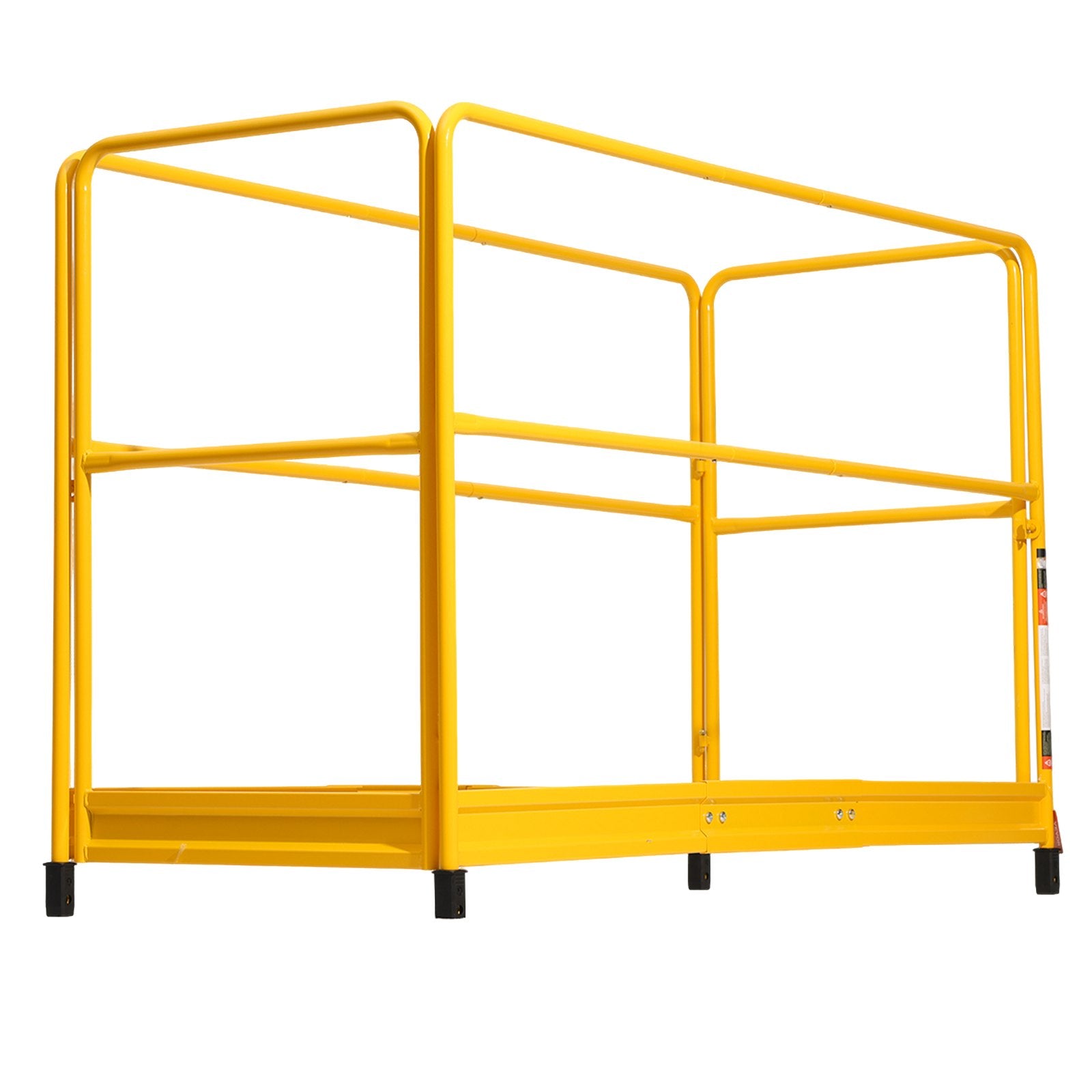 6-Foot Rustproof Carbon Steel Scaffolding Guardrail, 55.4 lbs Capacity, Baker Style Safety Rail for Yellow Scaffold Platforms