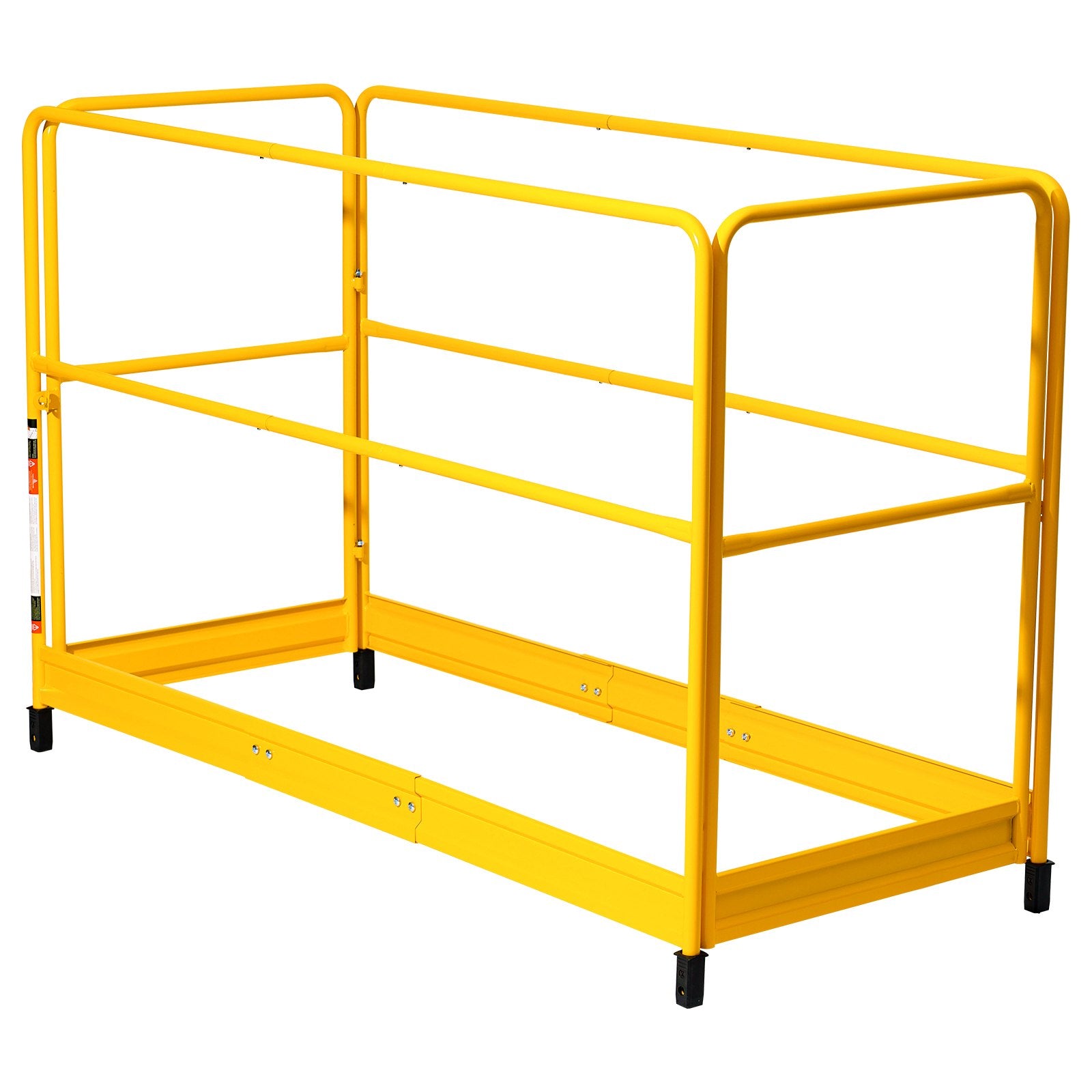 6-Foot Rustproof Carbon Steel Scaffolding Guardrail, 55.4 lbs Capacity, Baker Style Safety Rail for Yellow Scaffold Platforms