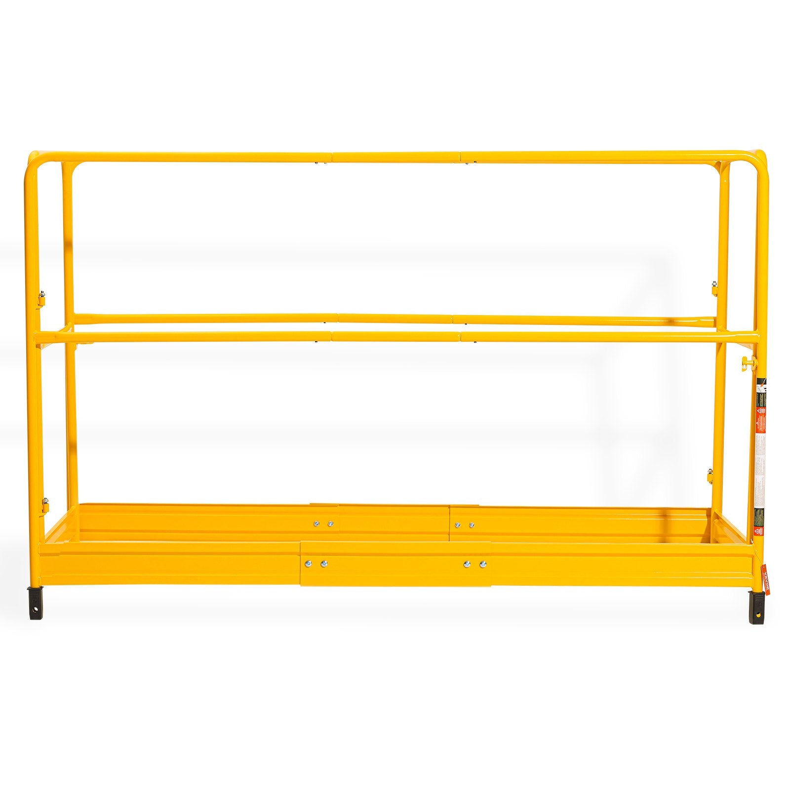 6-Foot Rustproof Carbon Steel Scaffolding Guardrail, 55.4 lbs Capacity, Baker Style Safety Rail for Yellow Scaffold Platforms