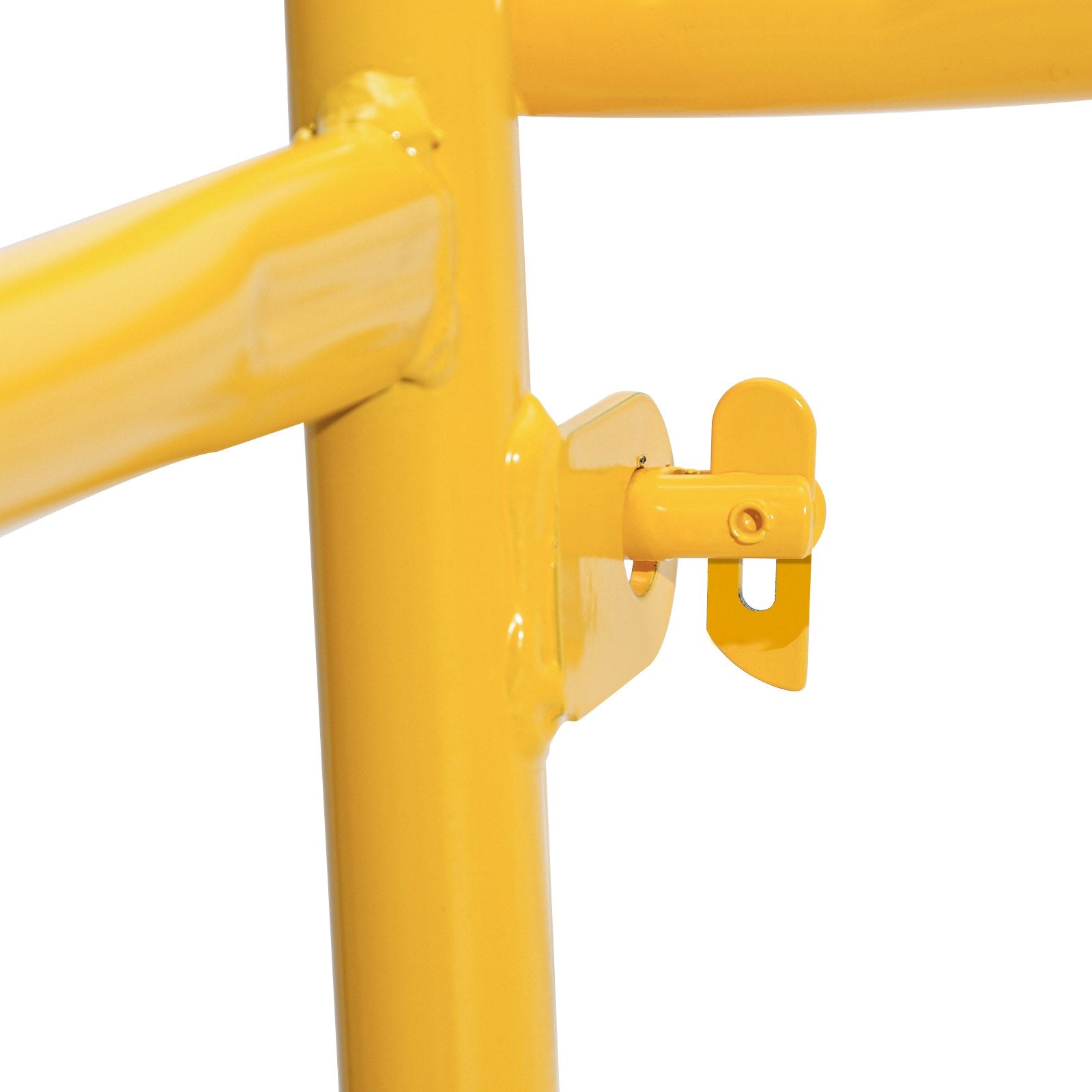 6-Foot Rustproof Carbon Steel Scaffolding Guardrail, 55.4 lbs Capacity, Baker Style Safety Rail for Yellow Scaffold Platforms