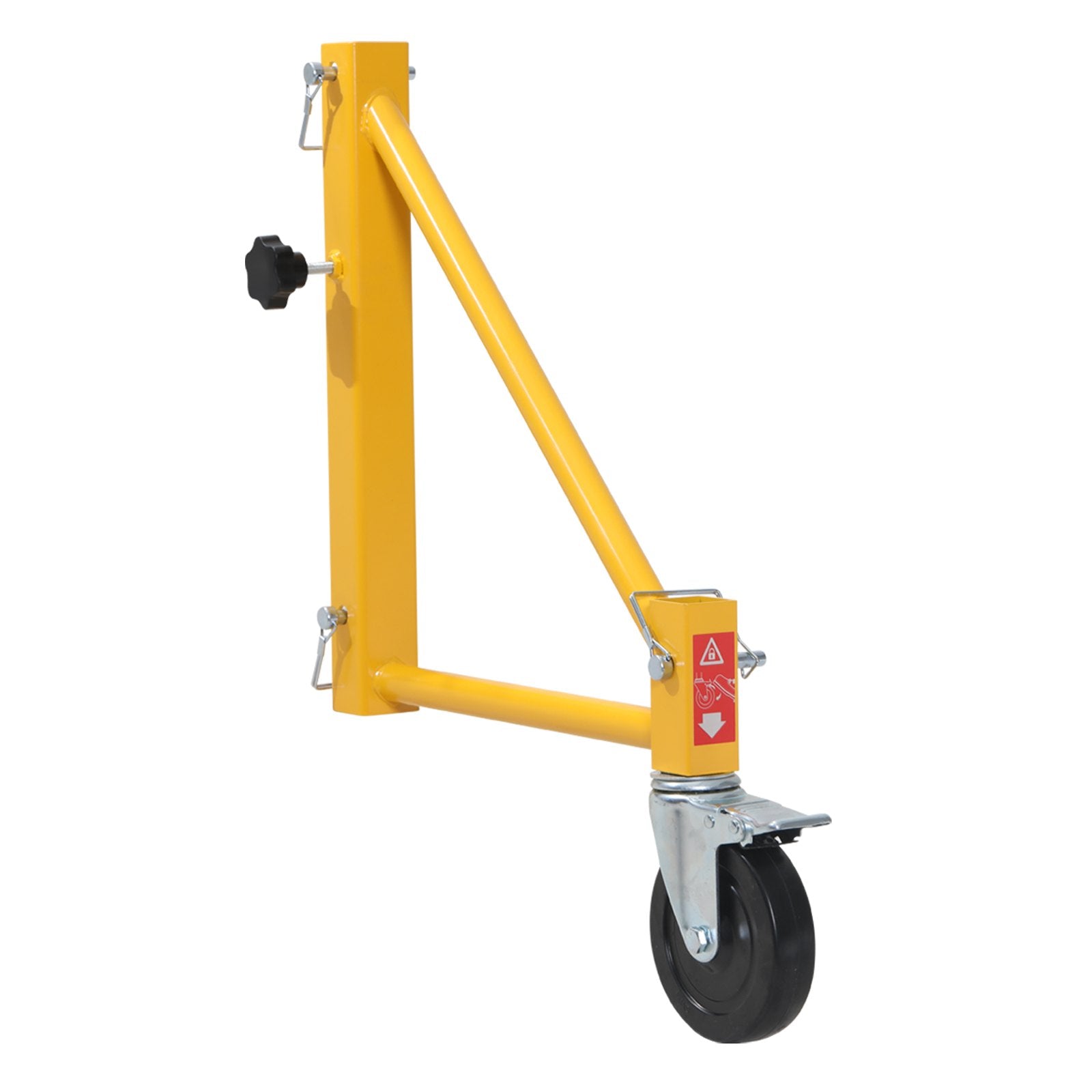 4-Pack Yellow Scaffold Outriggers with Swivel Casters, 1000 lbs Capacity, Rust-Proof Carbon Steel for Baker-Style Scaffolding Systems