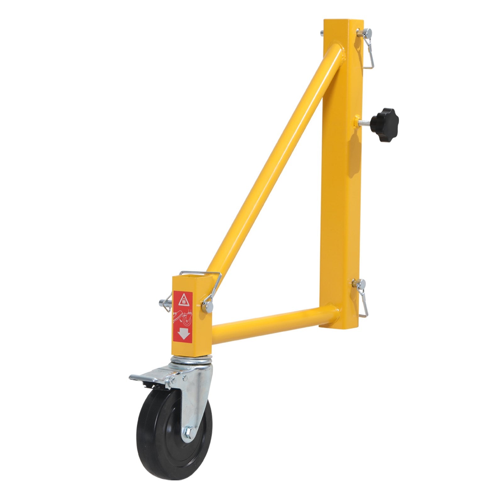 4-Pack Yellow Scaffold Outriggers with Swivel Casters, 1000 lbs Capacity, Rust-Proof Carbon Steel for Baker-Style Scaffolding Systems